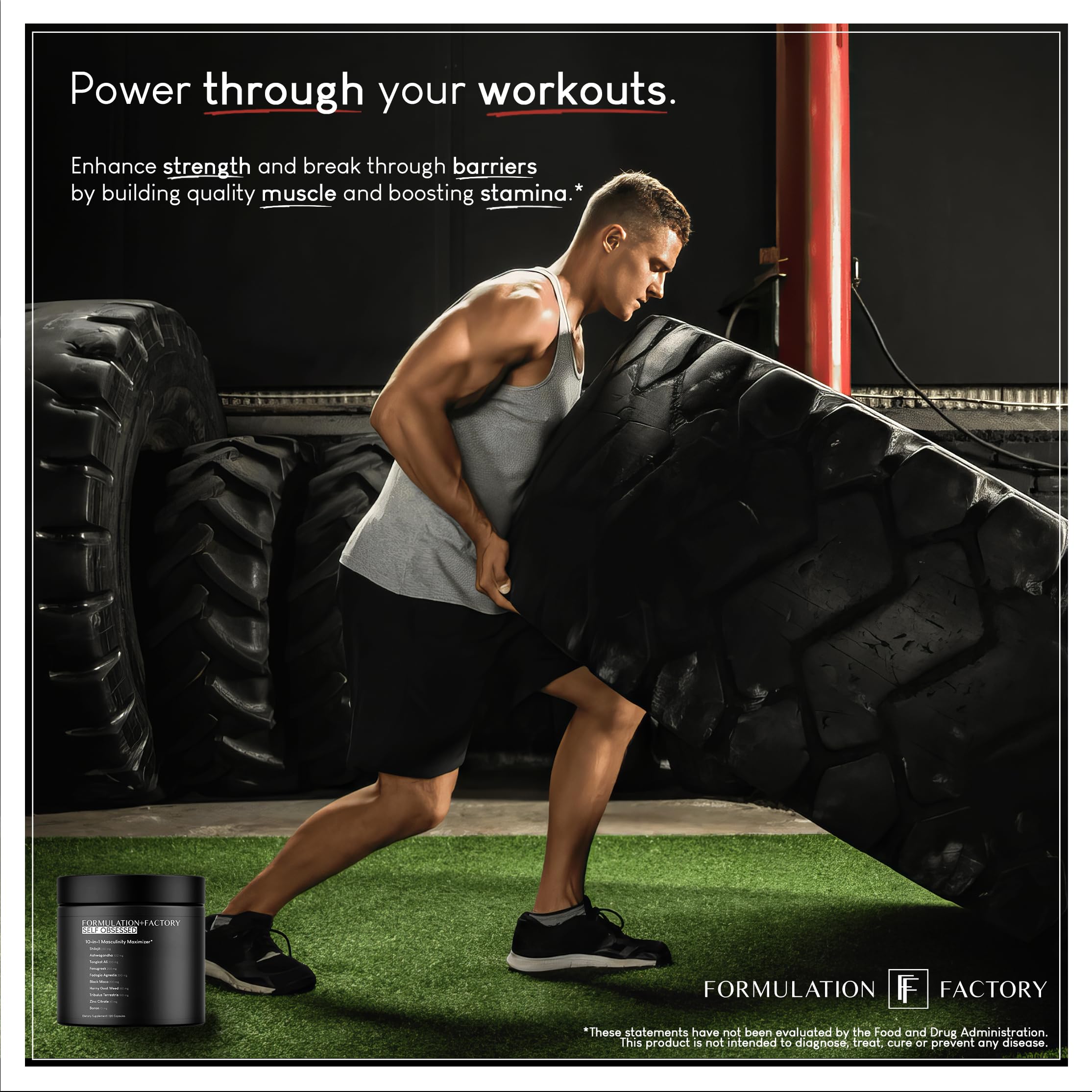 10-in-1 Men's Health Supplement with Shilajit, Tongkat Ali & Ashwagandha - Testosterone Booster, Muscle Growth, Energy & Strength Enhancer - 30-Day Supply - Perfect for Gym Performance & Post-Workout Recovery