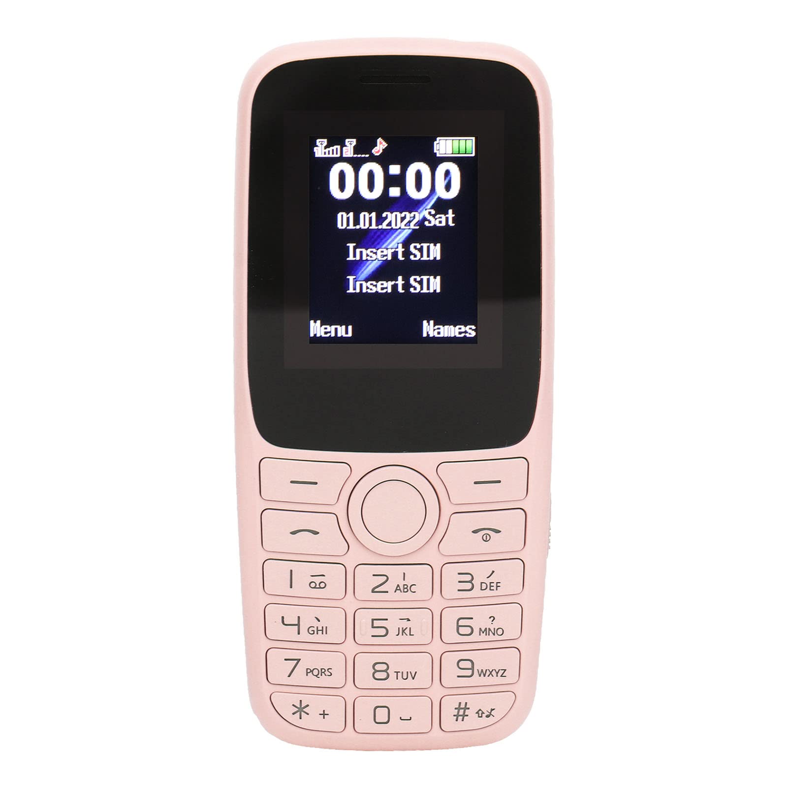 Bewinner 2.4 Inch Unlocked Senior Cell Phone - 2G GSM Big Button Phone with Large Font Display, Dual SIM Card Slot, 32GB Expandable Memory (Pink) - Perfect for Elderly Users & Emergency Use