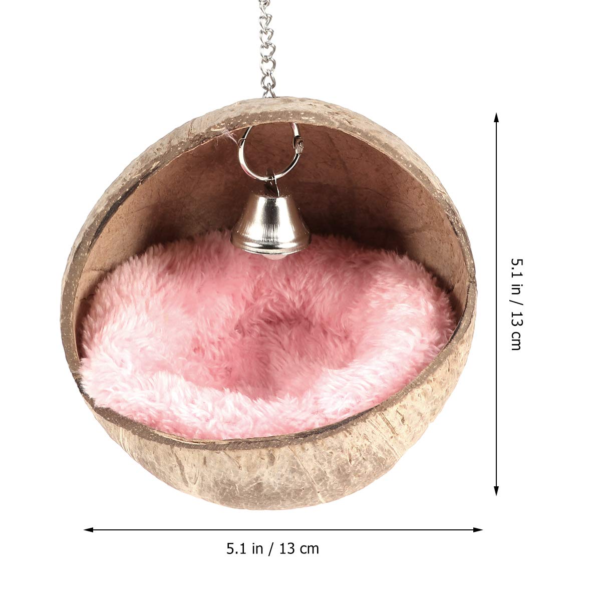 Totority Natural Coconut Shell Hamster Bed - Cozy Sleeping Nest for Hamsters, Gerbils & Small Pets | Perfect for Cage, Playpen & Travel Use