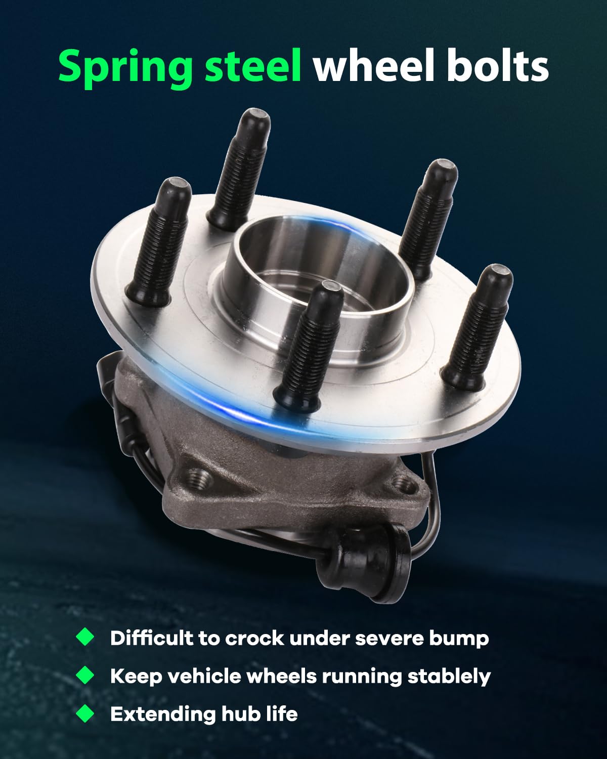 SCITOO Wheel Hub Bearing Assembly Replacement for 2010-2016 GMC Terrain & Chevrolet Equinox - Rear Wheel Bearings with ABS (1 Pair) - Durable Auto Parts for Smooth Driving & Long-Lasting Performance