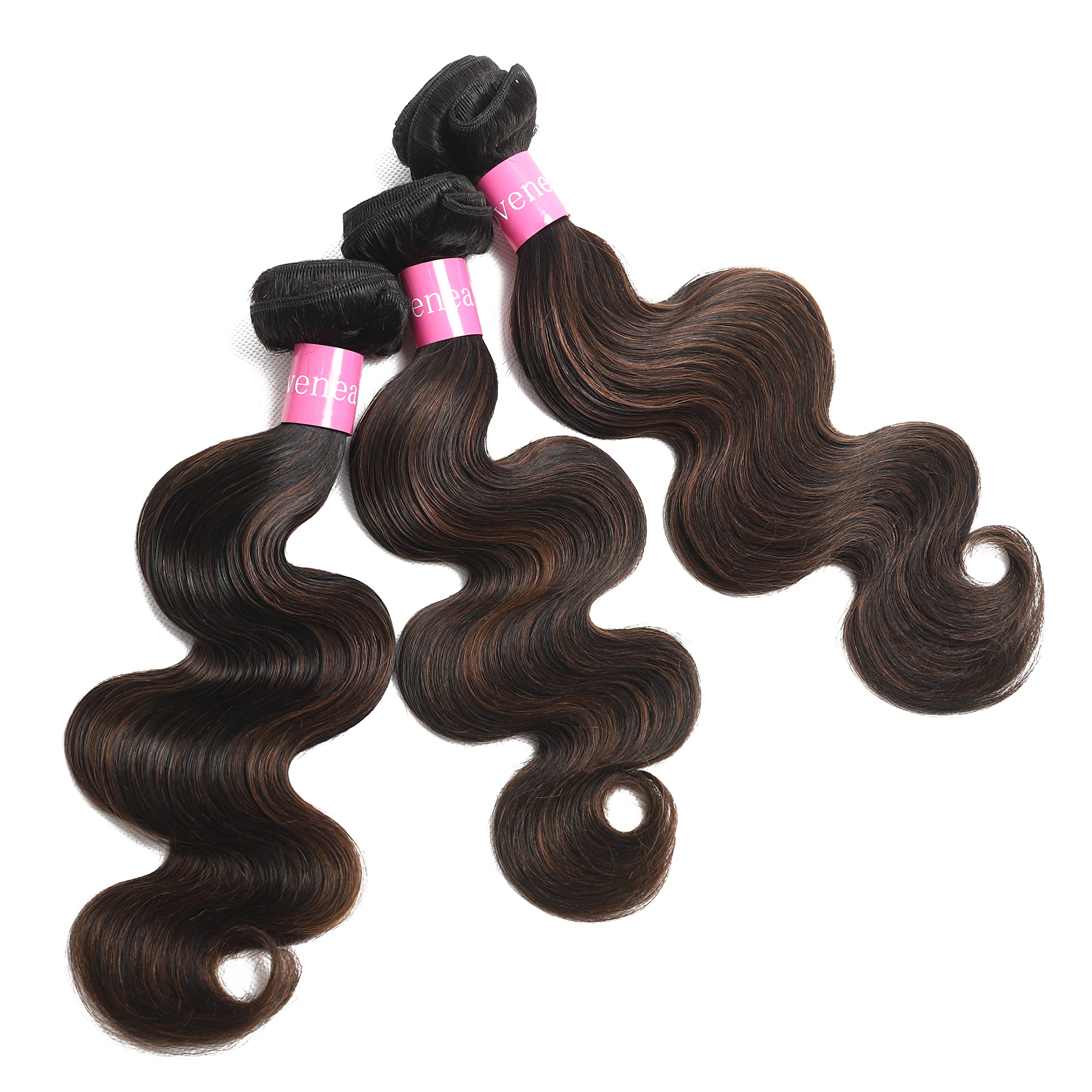 10A Ombre Body Wave Brazilian Virgin Human Hair Extensions - 14 Inch 100% Real Human Hair Weft - FB30 Color - 1 Bundle for Styling, Volume & Length - Perfect for Daily Wear, Parties & Special Occasions