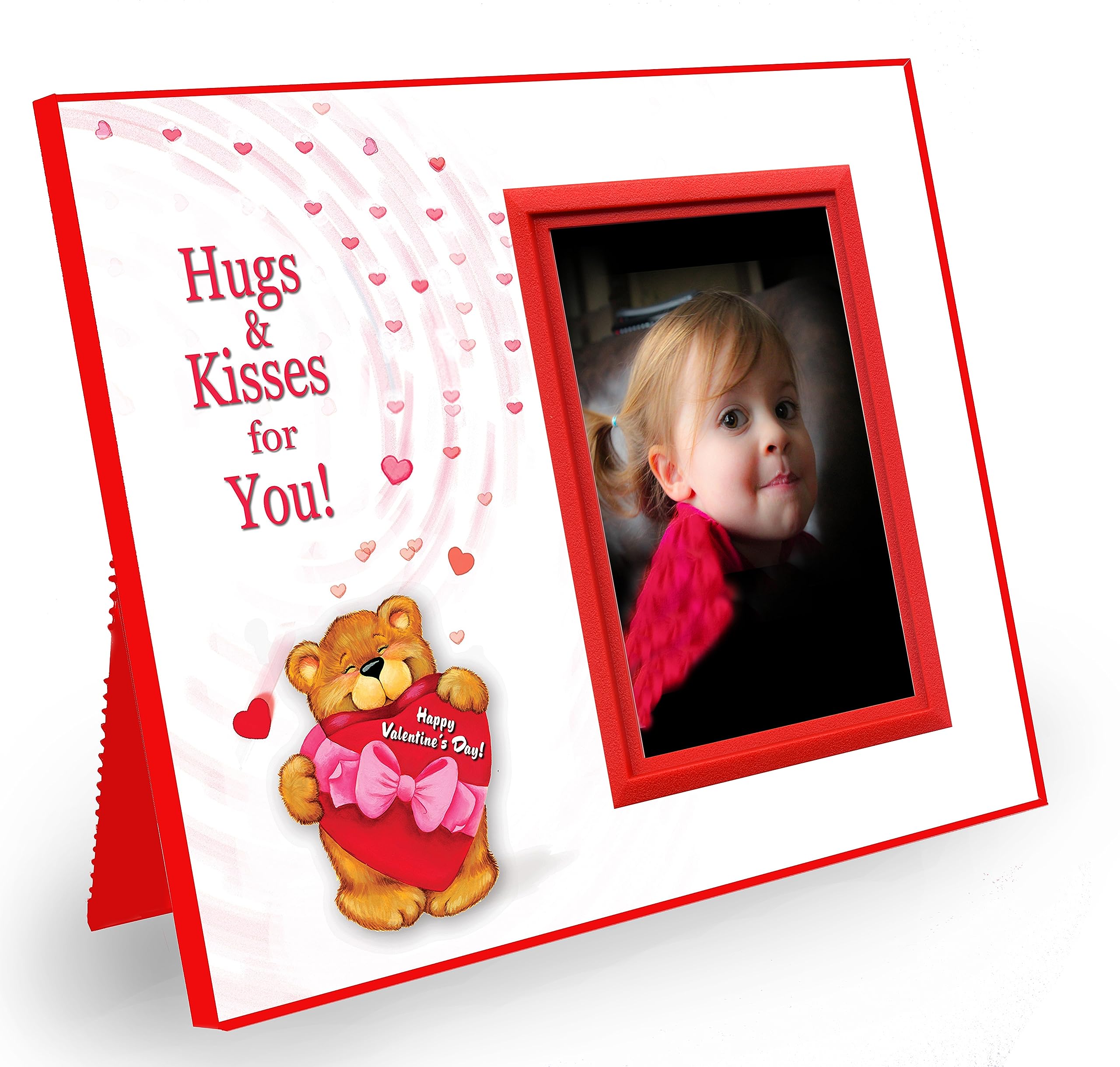 Valentine's Photo Frame - Cute Bear Design for Grandma Gift | Holds 3.5x5 Photo | Tabletop Decor