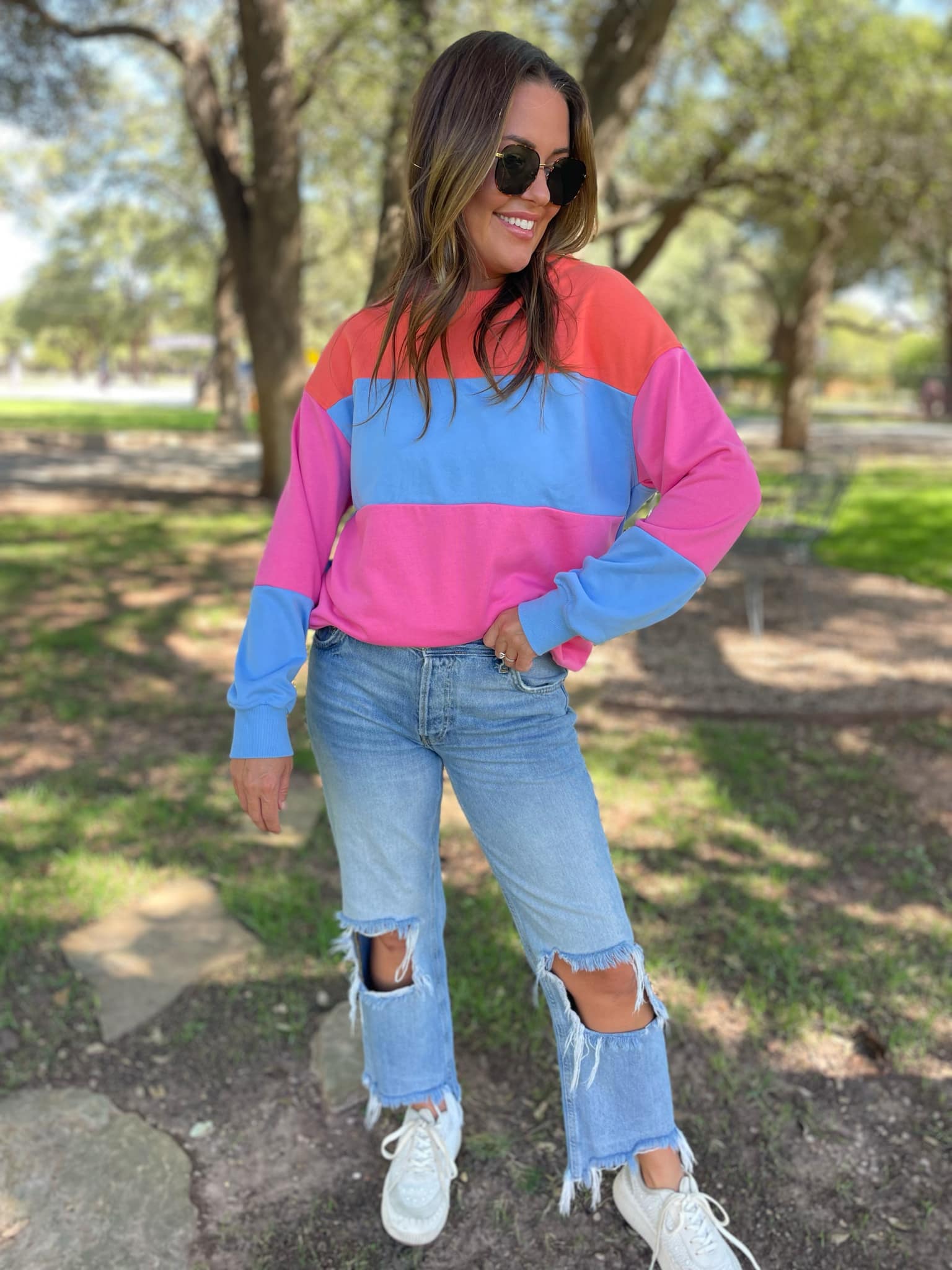 PREORDER: Finnley Colorblock Pullover Sweater - 4 Stylish Colors for Women | Perfect for Casual Outfits, Fall Layering & Cozy Winter Wear