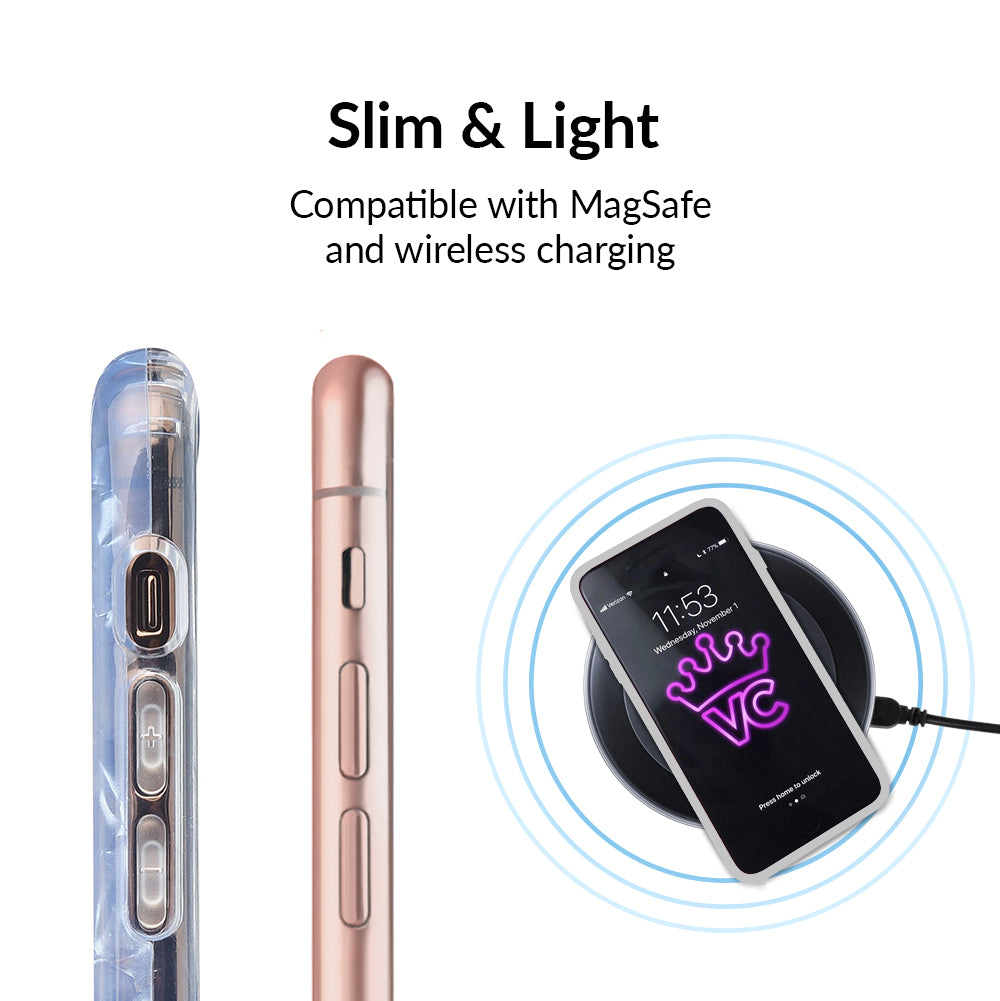 Blue Opal Quartz iPhone Case - Protective & Stylish Phone Cover for iPhone 13/14/15 Pro Max - Durable Shockproof Slim Design - Perfect for Everyday Use, Travel & Outdoor Activities
