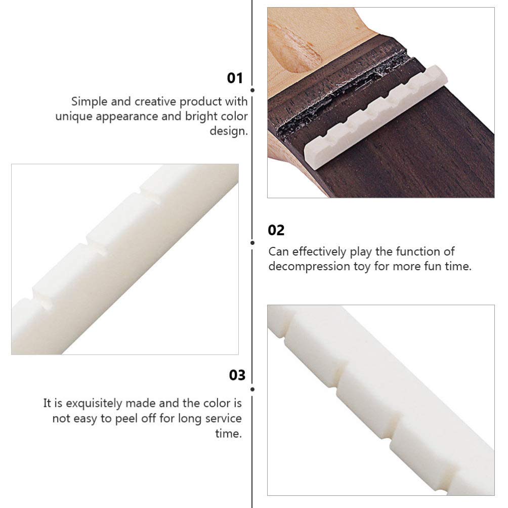Premium 2-Piece Natural Bone Guitar Nut Set for Electric, Acoustic, Classical & Banjo – High-Quality White Bone Bridge Nut – Perfect for DIY Guitar Repair & Upgrades – Ideal for Musicians & Luthiers