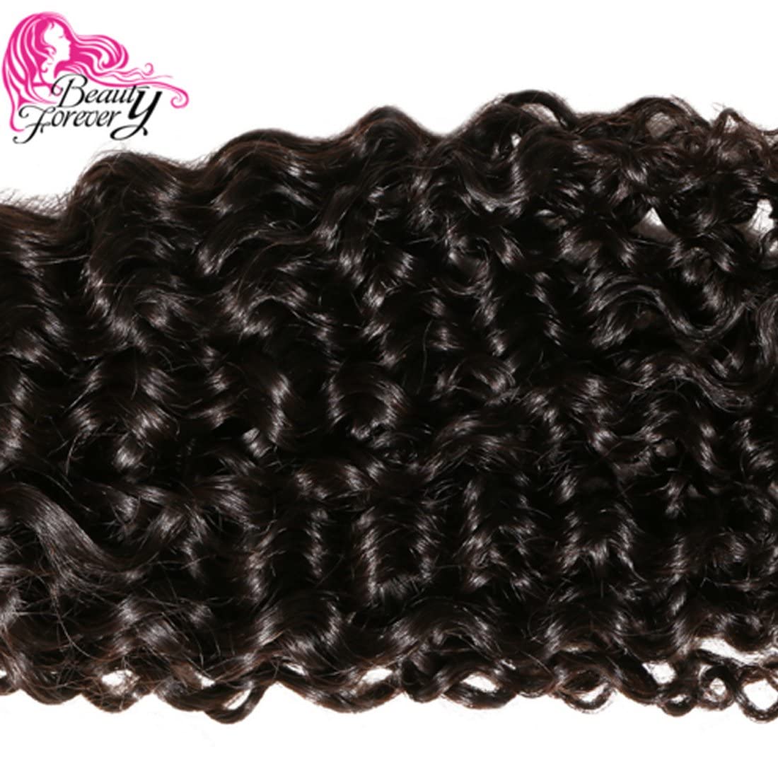 Beauty Forever 18 20 22 Inch Brazilian Virgin Curly Human Hair Weave Extensions - 100% Unprocessed 3 Bundles Natural Color (100±5g) for Stunning Curly Hairstyles & Volume Boost - Perfect for Daily Wear, Parties & Special Occasions
