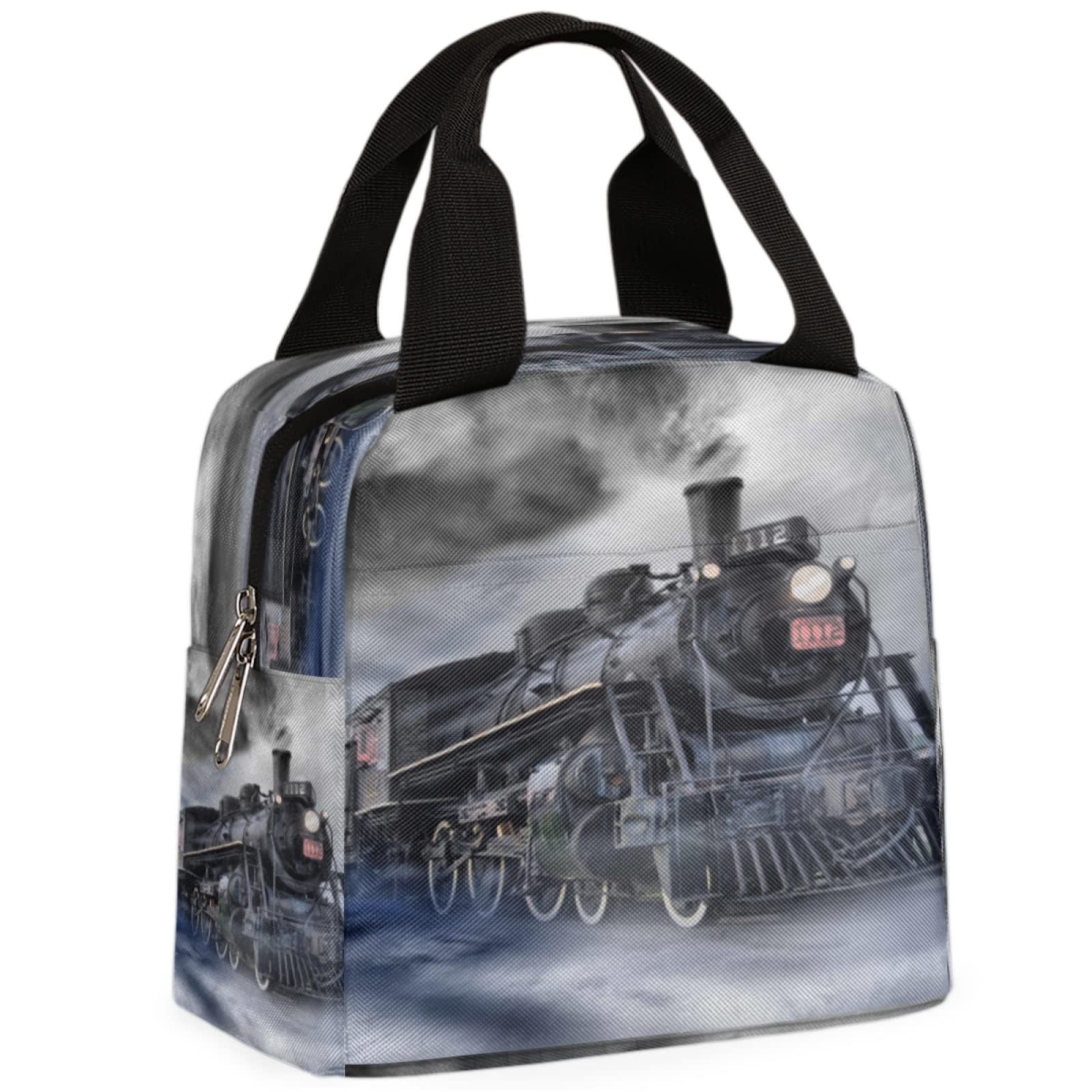 Vintage Style Insulated Lunch Bag - Reusable Thermal Lunch Box Cooler Tote for Women, Men, Kids | Perfect for School, Office, Picnic & Travel | Keeps Food Fresh & Cool All Day