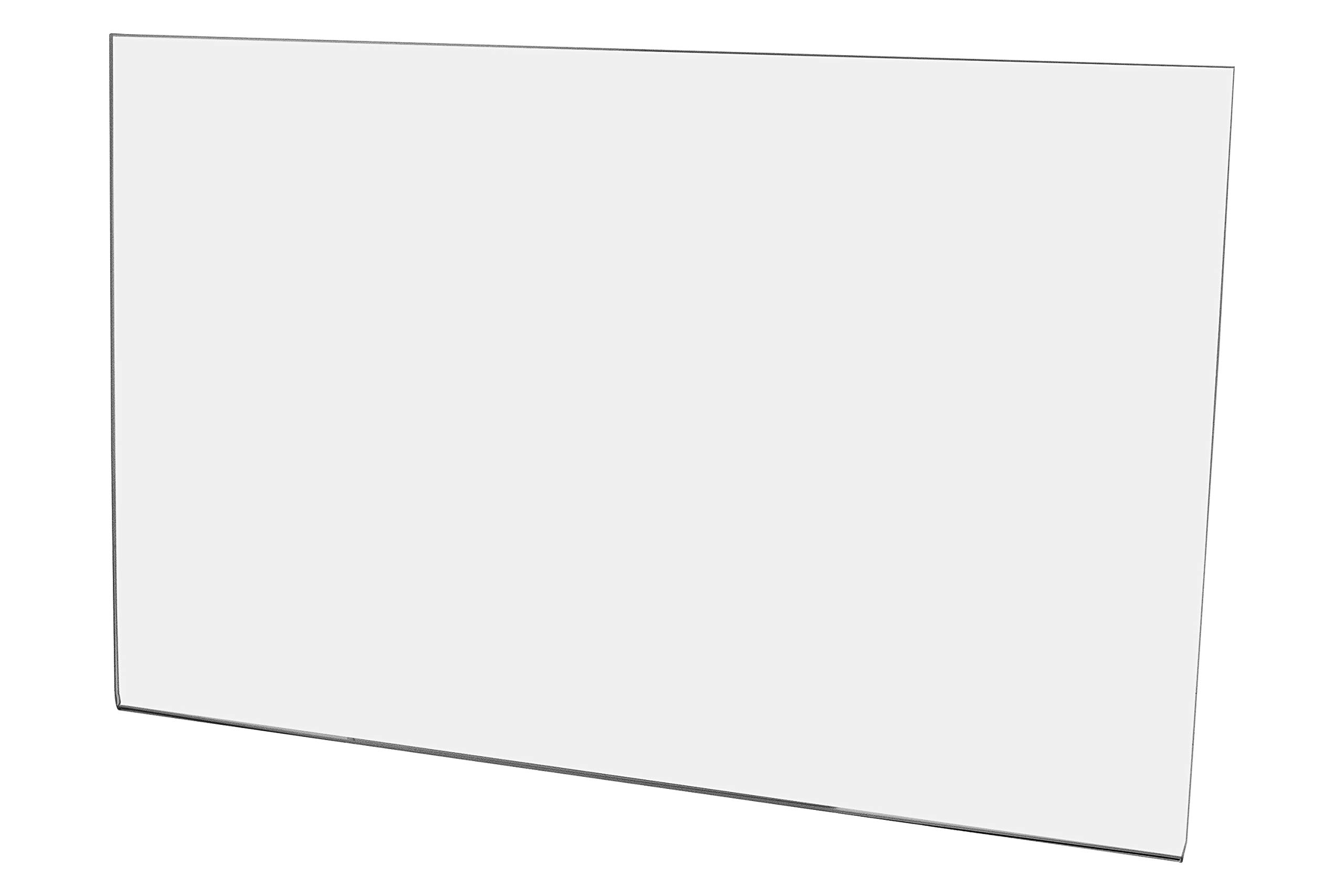 Clear Acrylic Sign Holders 17x11 Inch - Horizontal Wall Mount Marketing Displays with No Holes & Two-Sided Tape - Value Pack of 12 for Flyers, Brochures, Photos (Perfect for Retail Stores, Restaurants, Offices & Trade Shows)