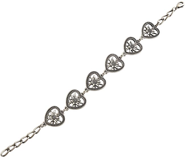 Handmade Pewter Edelweiss Bracelet - Elegant Floral Jewelry for Women | Perfect Gift for Anniversary, Birthday & Special Occasions | Boho & Nature-Inspired Fashion Accessory
