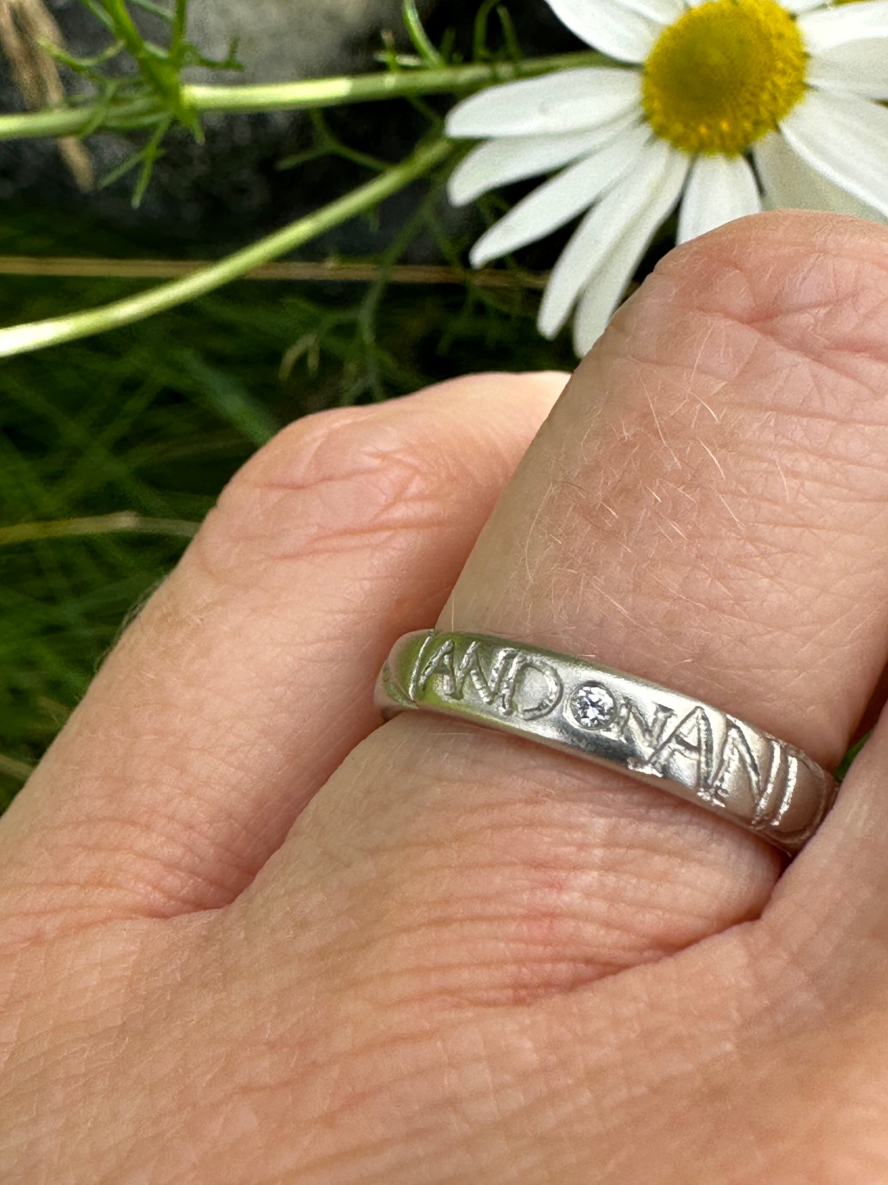 Diana Porter Platinum and Diamond 'And On' Ring - Elegant Wedding Band, Anniversary Gift for Her, Perfect for Engagements & Special Occasions