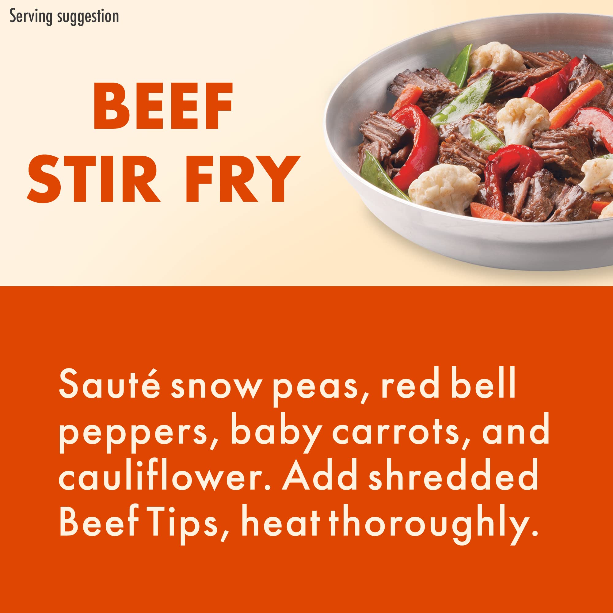 Hormel Slow Simmered Beef Tips & Gravy - Premium Refrigerated Entree (15 Oz) - Tender Beef in Rich Sauce for Quick Meals, Lunches & Family Dinners