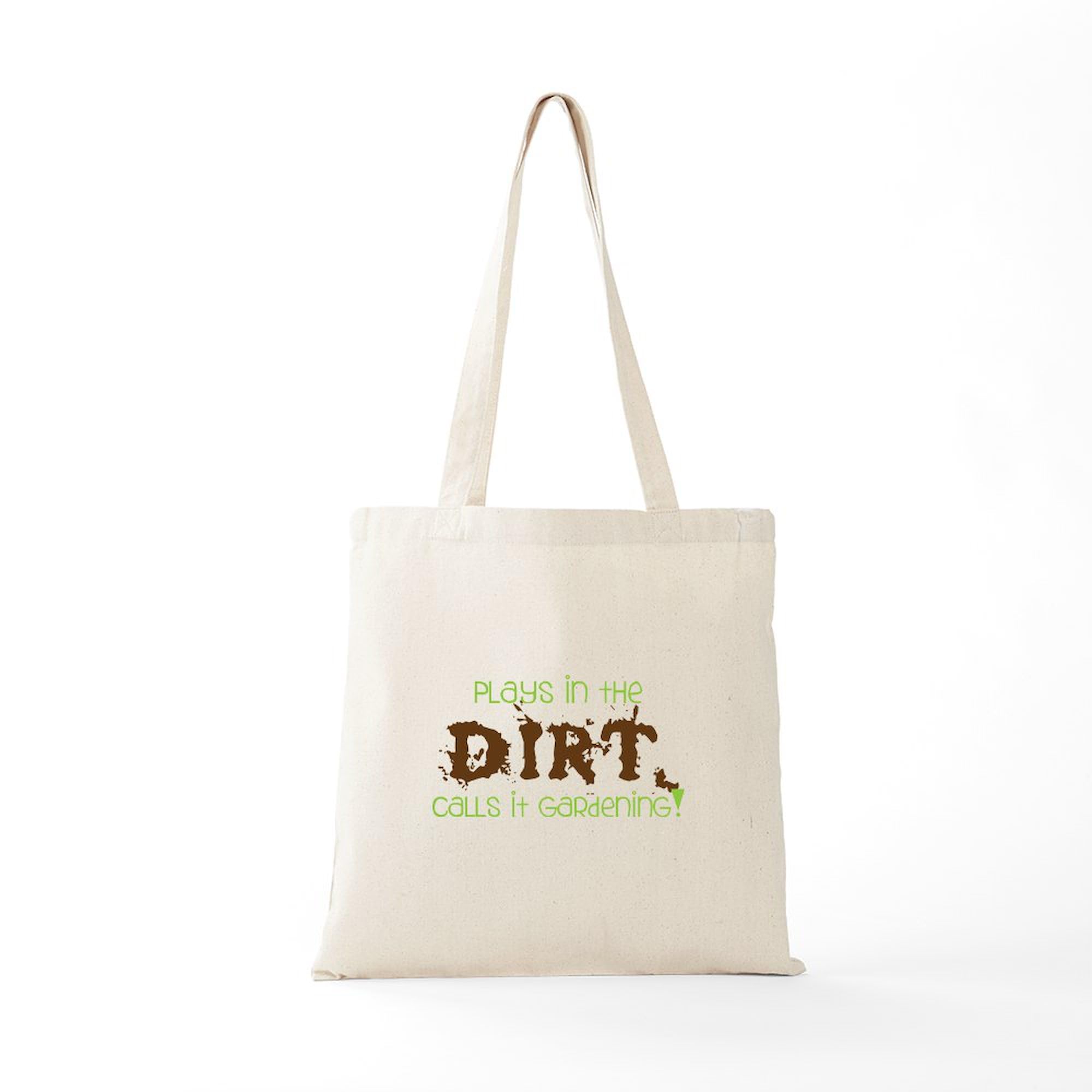 Dirty Dirt Tote Bag - Natural Canvas Reusable Shopping Bag for Groceries, Beach & Farmers Market | Eco-Friendly Cotton Tote with Sturdy Handles