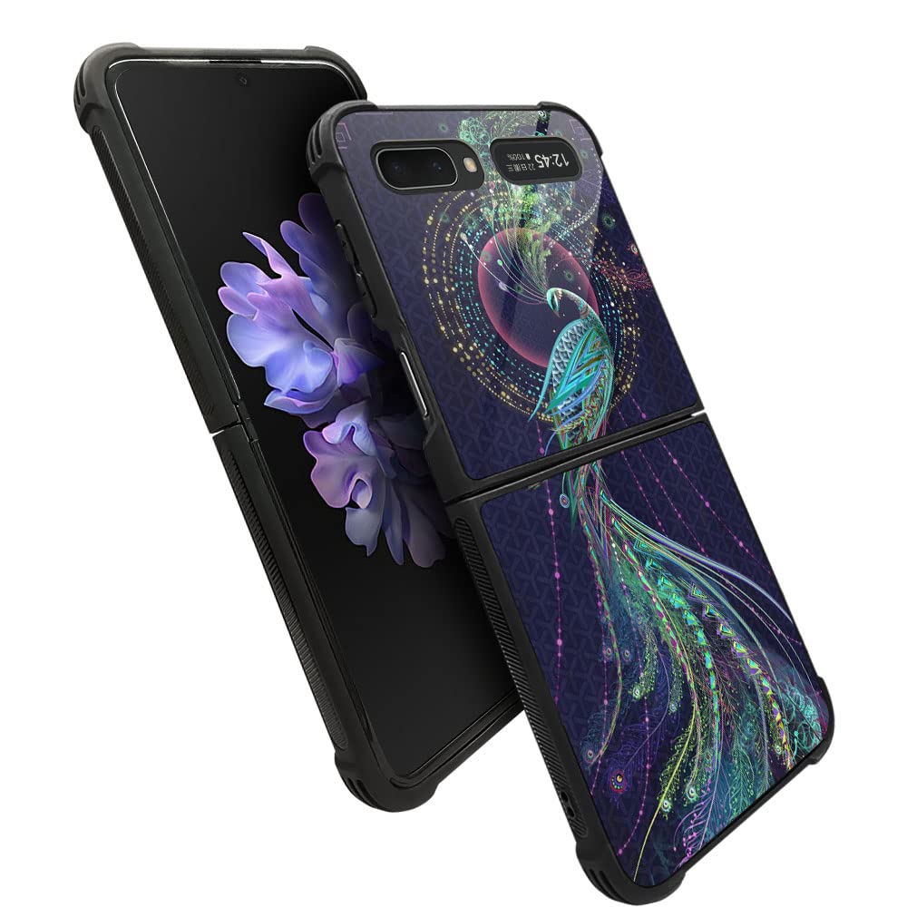 Samsung Galaxy Z Flip 5G Case with Military-Grade Protection | Shockproof & Anti-Scratch Phone Cover | Stylish Peacock Design | Perfect for Outdoor Adventures & Daily Use