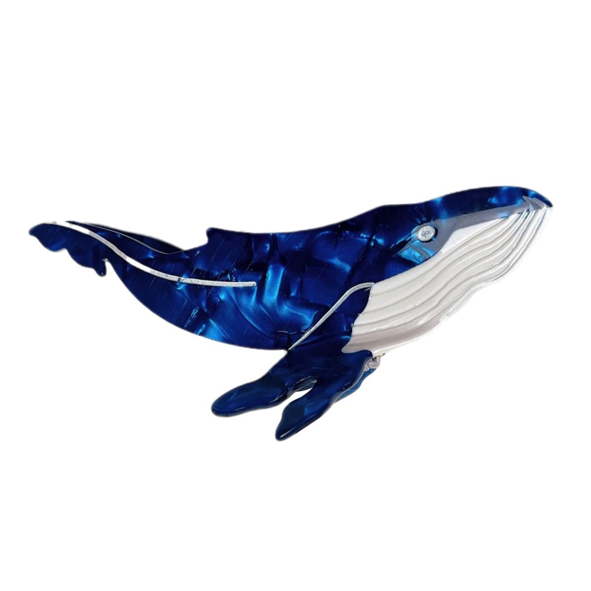 Whale Hair Clips for Women - Blue Acetate Small Claw Clips for Girls & Women - Perfect for Everyday Styling