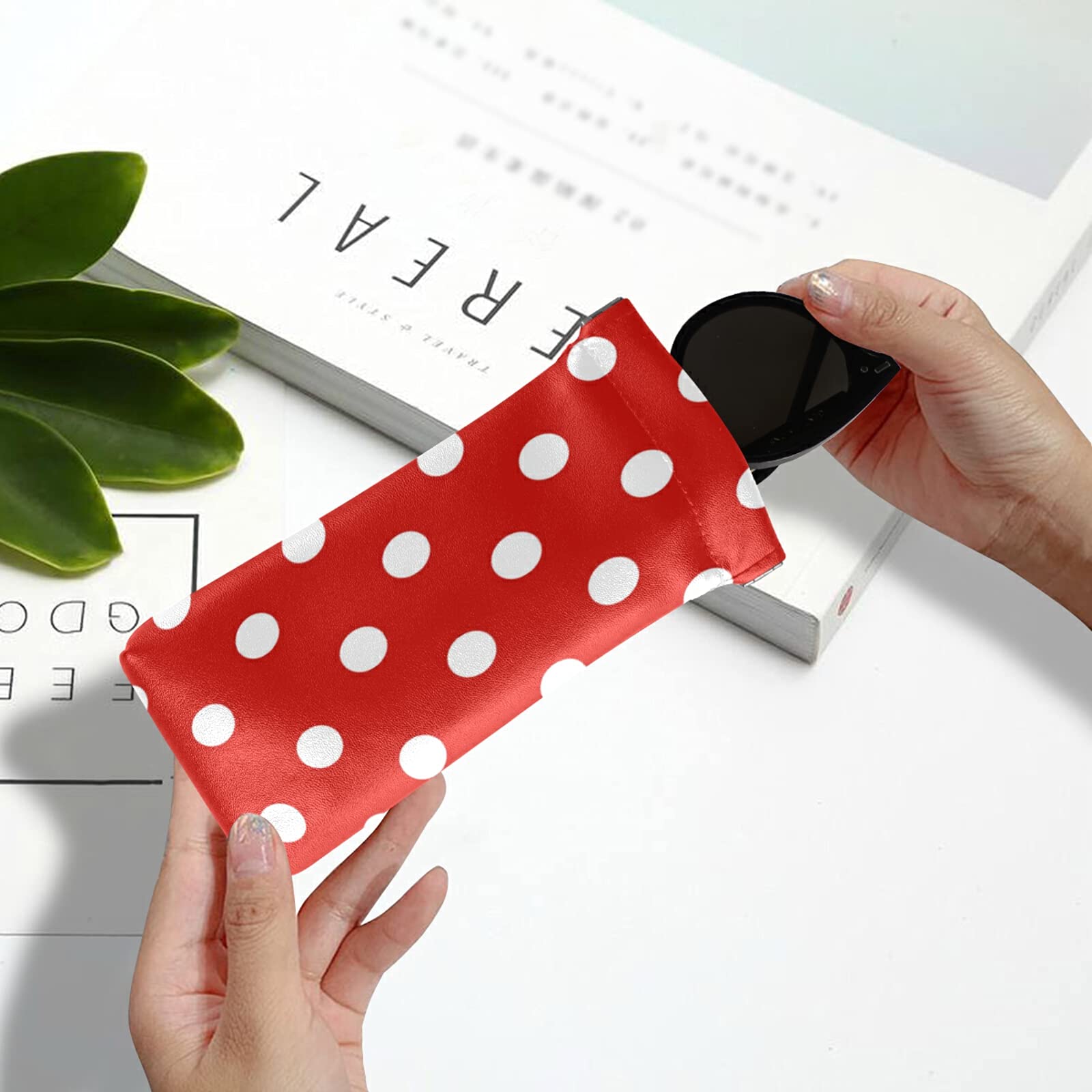 Japanese Koi Fish Sunglasses Case - PU Leather Eyeglass Pouch with Squeeze Top Closure | Perfect for Travel, Beach, and Outdoor Activities