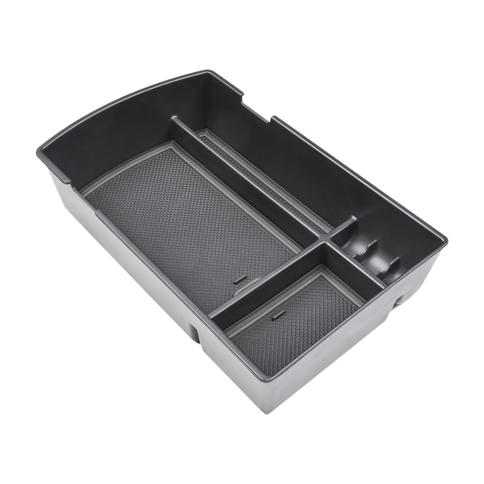 Subaru Ascent 2019-2025 Center Console Organizer Tray - ABS Material Armrest Storage Box with Coin Holder, Black | Perfect for Car Interior Organization & Accessories Storage