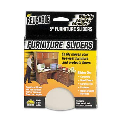 Master Caster Mighty Mighty Movers Furniture Sliders - Heavy Duty Furniture Moving Pads for Hardwood Floors & Carpets - Easy Glide for Sofa, Bed, Table & Cabinet Relocation