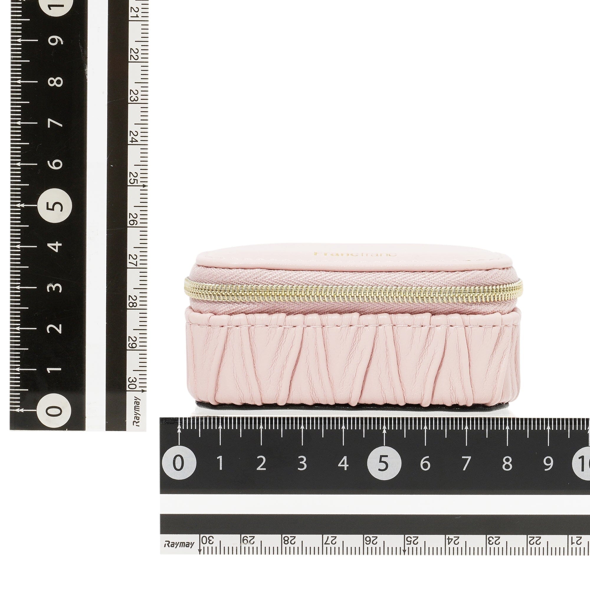 Elegant Pink Embossed Mini Travel Jewelry Box - Perfect for Vacation, Bridesmaid Gifts & Organizing Rings, Earrings & Necklaces On The Go