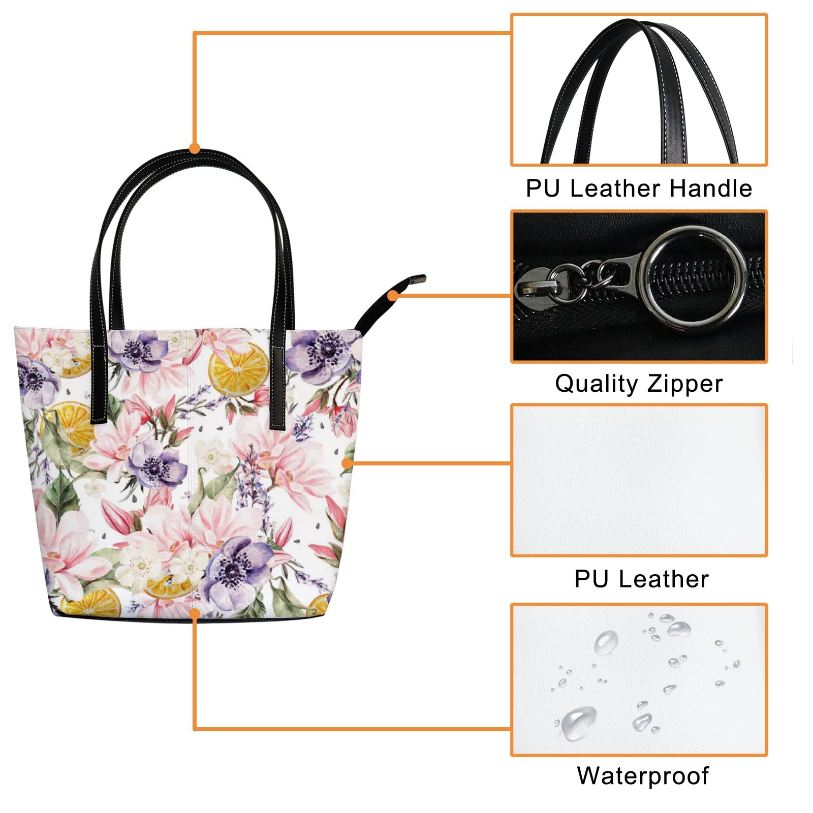 Stylish Leather Tote Bag for Women - Fashionable Crossbody Handbag with Adjustable Strap | Perfect for Work, Travel & Everyday Use