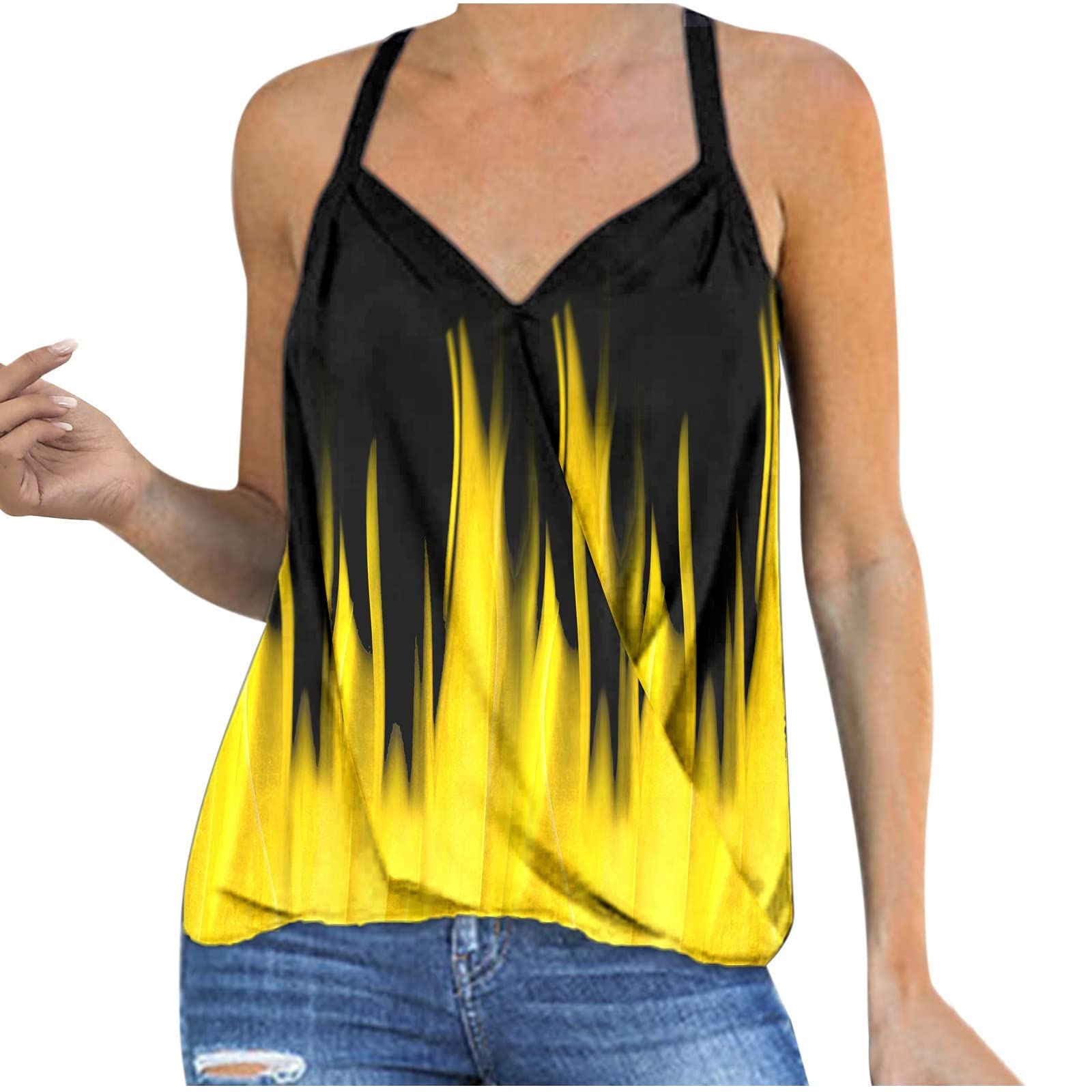 Sexy Summer Tops for Women - Fashion Printed V-Neck Sleeveless Blouse & Vest | Beachwear, Party Outfits, Casual Daily Wear