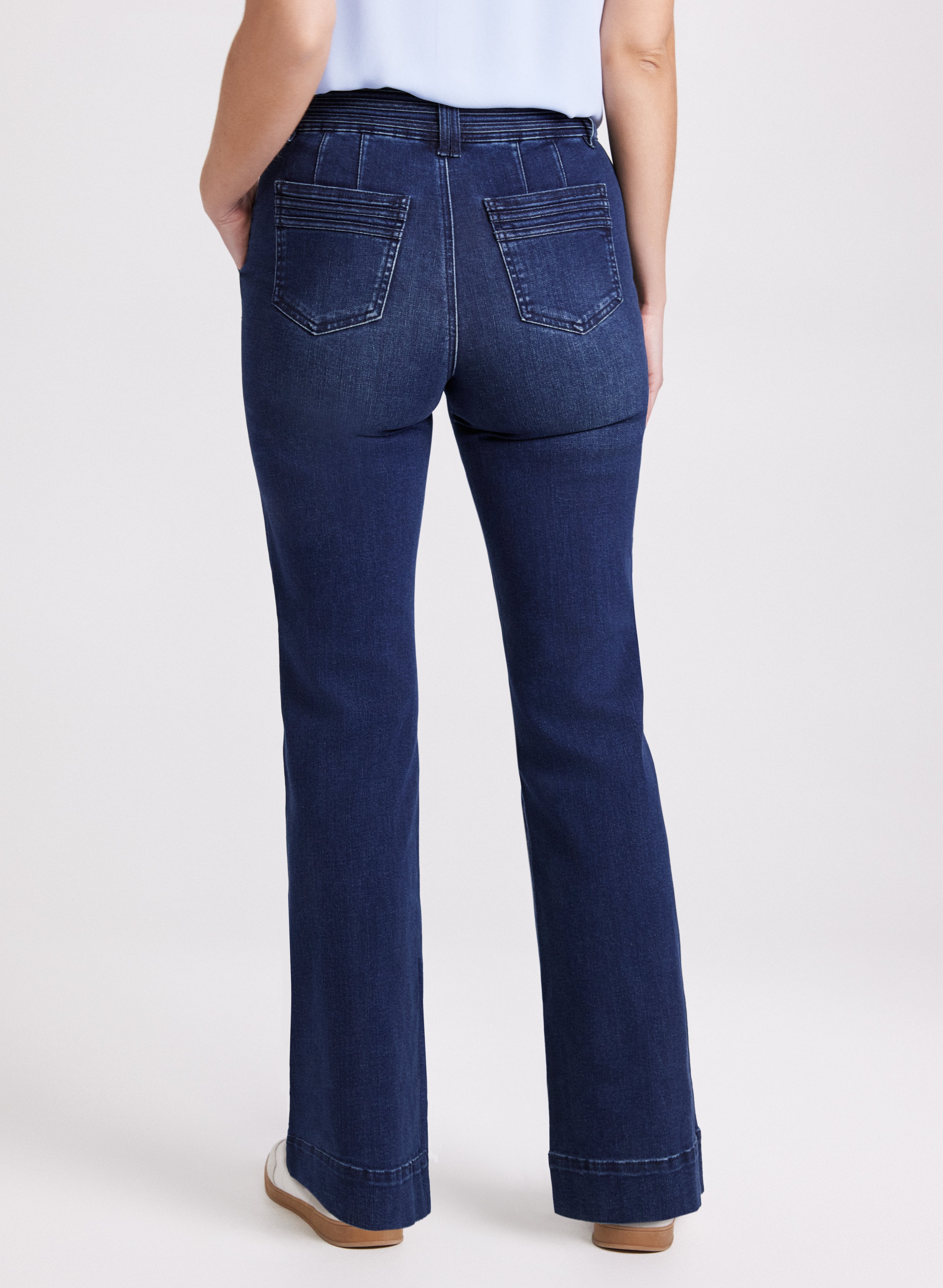 Flare Leg Jeans for Women - Blue High Waist Denim Pants | Laura 3010331 0257 455 | Perfect for Casual Wear, Date Night & 70s Retro Style