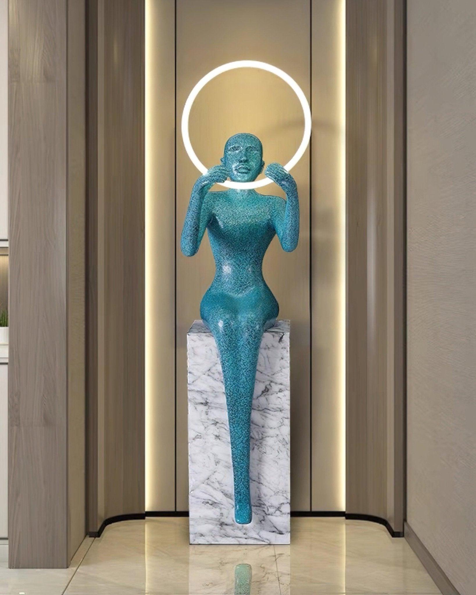 Elena Sculpture Floor Lamp - Modern Artistic Lighting for Living Room, Bedroom & Office Decor - Perfect for Home, Apartment & Workspace Ambiance