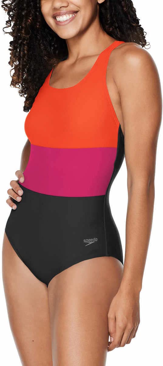Speedo Women's Ultraback One Piece Swimsuit - High Performance Swimwear for Lap Swimming & Water Aerobics (Spicy Orange, Large) - Perfect for Pool, Beach & Competitive Swimming