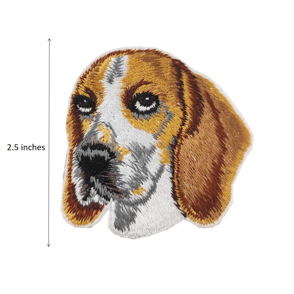 Beagle Dog Embroidered Iron-On Patch - Cute Sew-On Applique for Dog Lovers - Perfect Gift for Dog Moms & Dads - Great for Jackets, Hats, Bags & DIY Crafts