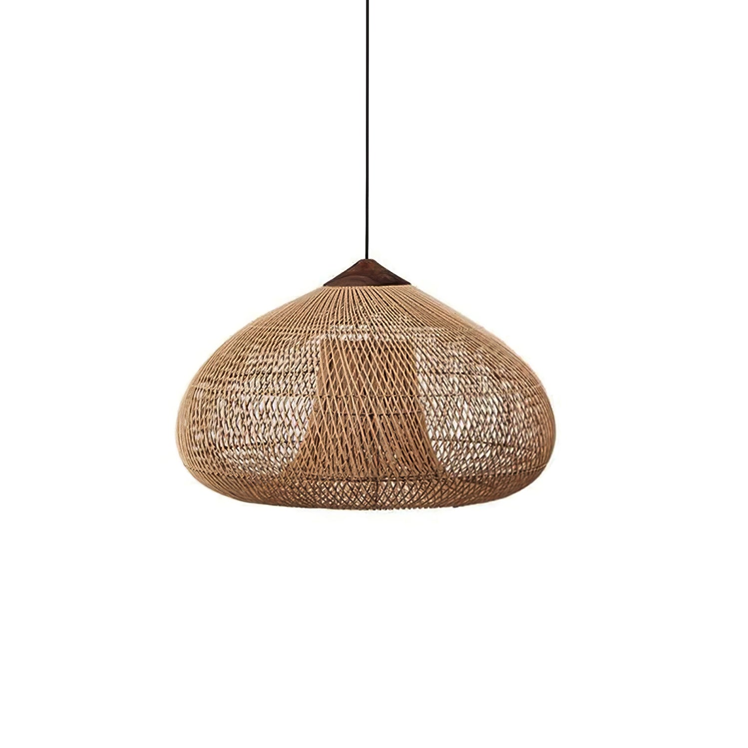 Handwoven Rattan Pendant Light - Natural Boho Ceiling Lamp for Living Room, Bedroom, or Patio Decor