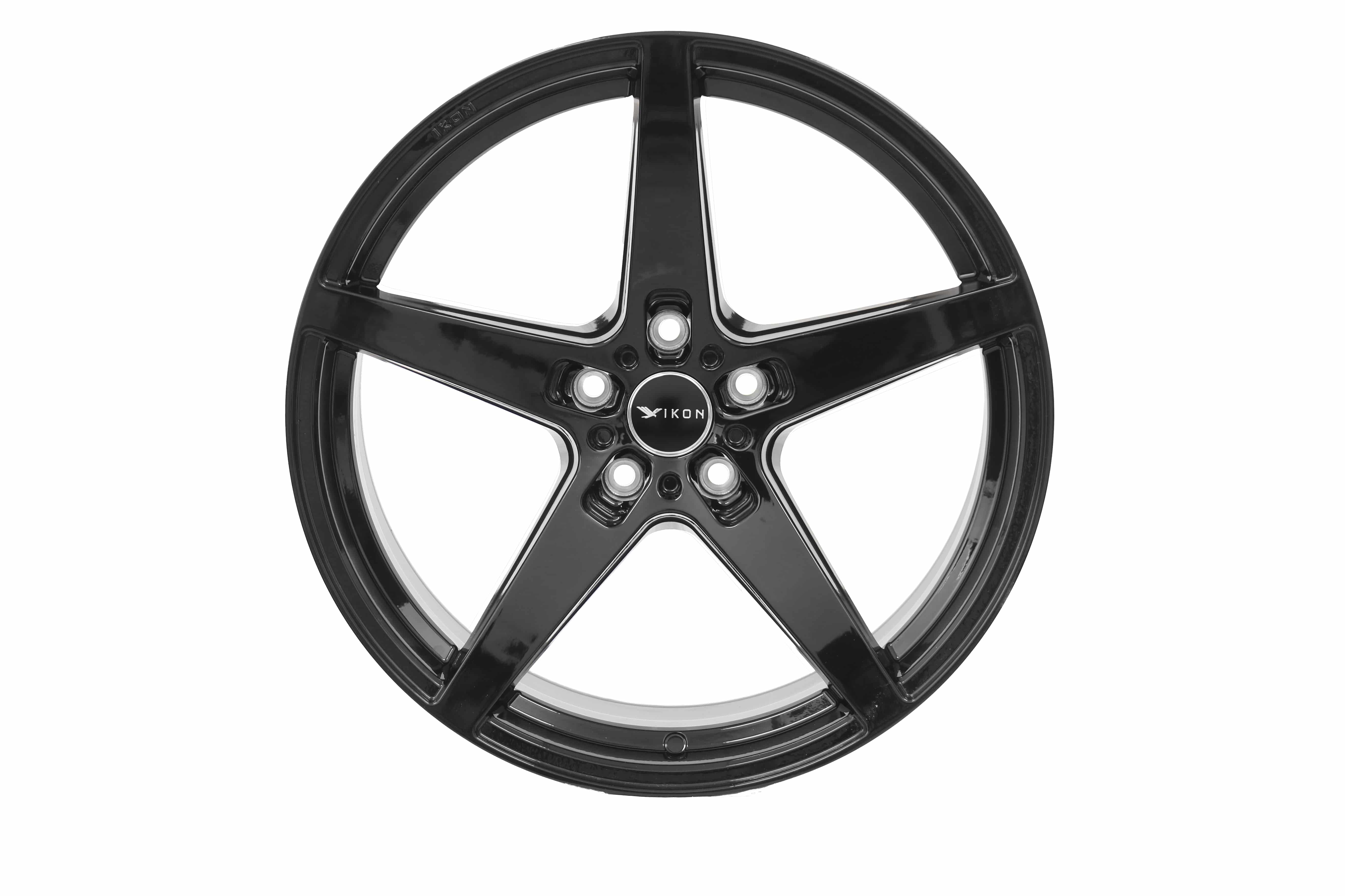 IKON Alloy Wheels IK116 Style 19x8.5 5x114.3 Gloss Black Rims - 72.6mm Hub Bore +35mm Offset - Perfect for Custom Car Upgrades & Performance Tuning