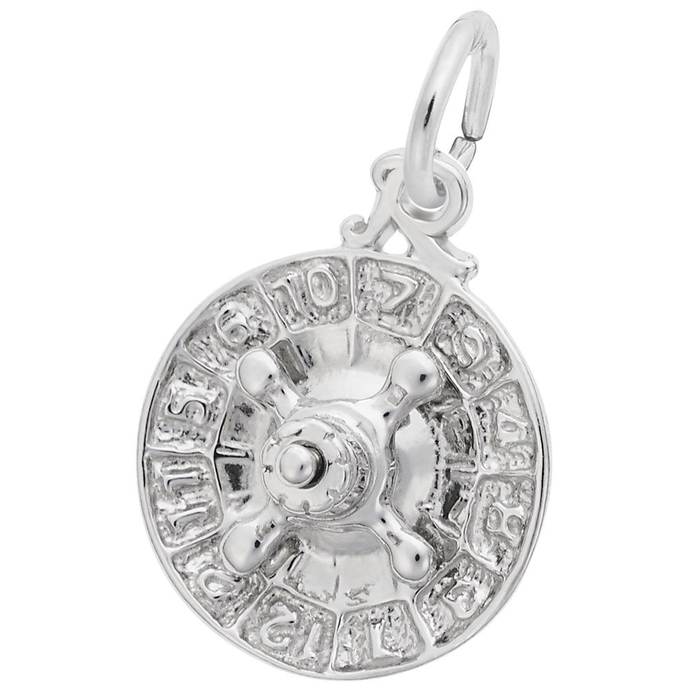 Roulette Wheel Charm for Jewelry Making - Casino Themed Pendant for Bracelets & Necklaces - Perfect for DIY Crafts, Gifts, and Casino Party Favors