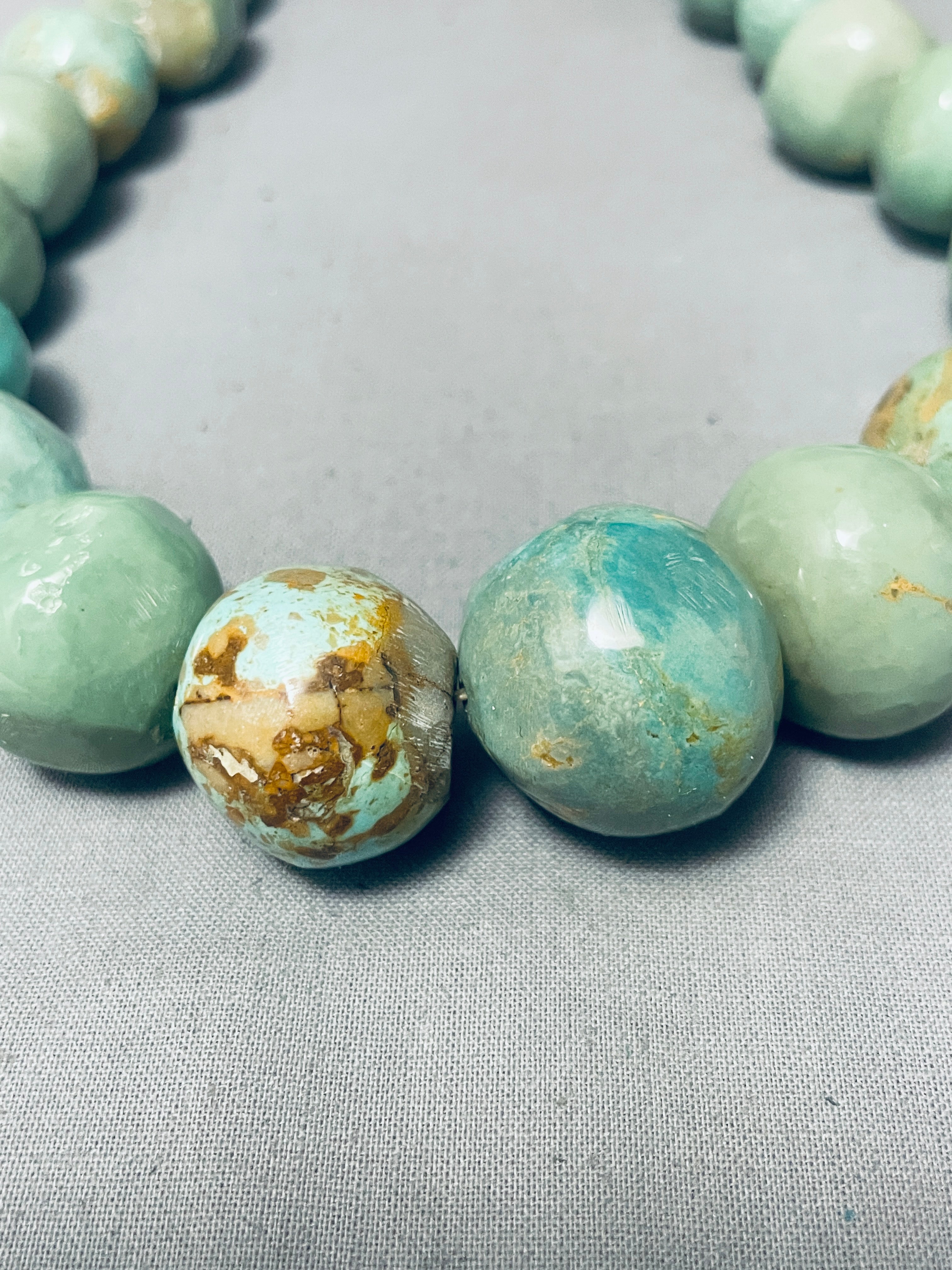 191 Grams Rare Bulbous Green Turquoise Sterling Silver Pendant Necklace for Women - Handmade Jewelry Gift for Birthday, Wedding & Special Occasions