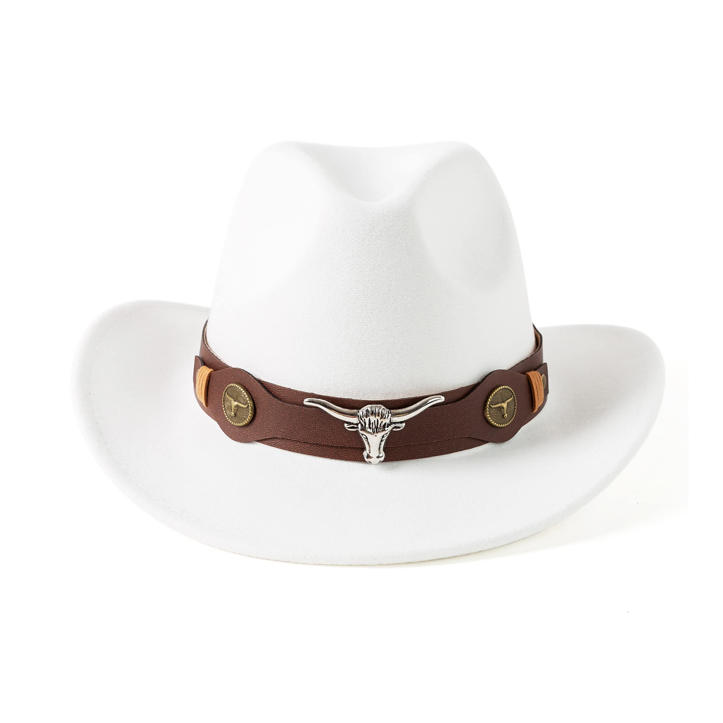 Gossifan Classic Women's Western Cowboy Cowgirl Hat with Wide Brim - Stylish Rodeo Accessory for Country Music Festivals & Outdoor Adventures