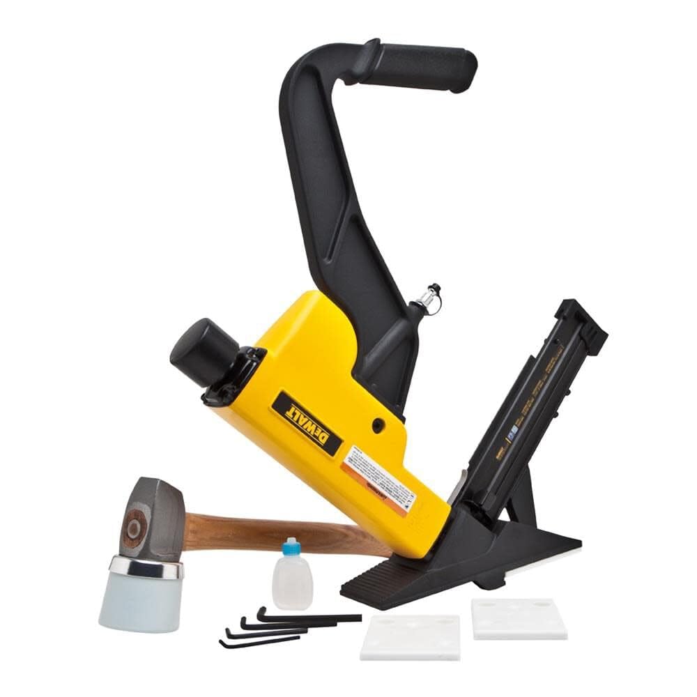 DEWALT DWFP12569 2-in-1 Flooring Stapler and Nailer - Heavy Duty Hardwood Floor Installation Tool for Professional Carpenters & DIY Projects - Perfect for Hardwood, Laminate, and Engineered Wood Flooring Installation