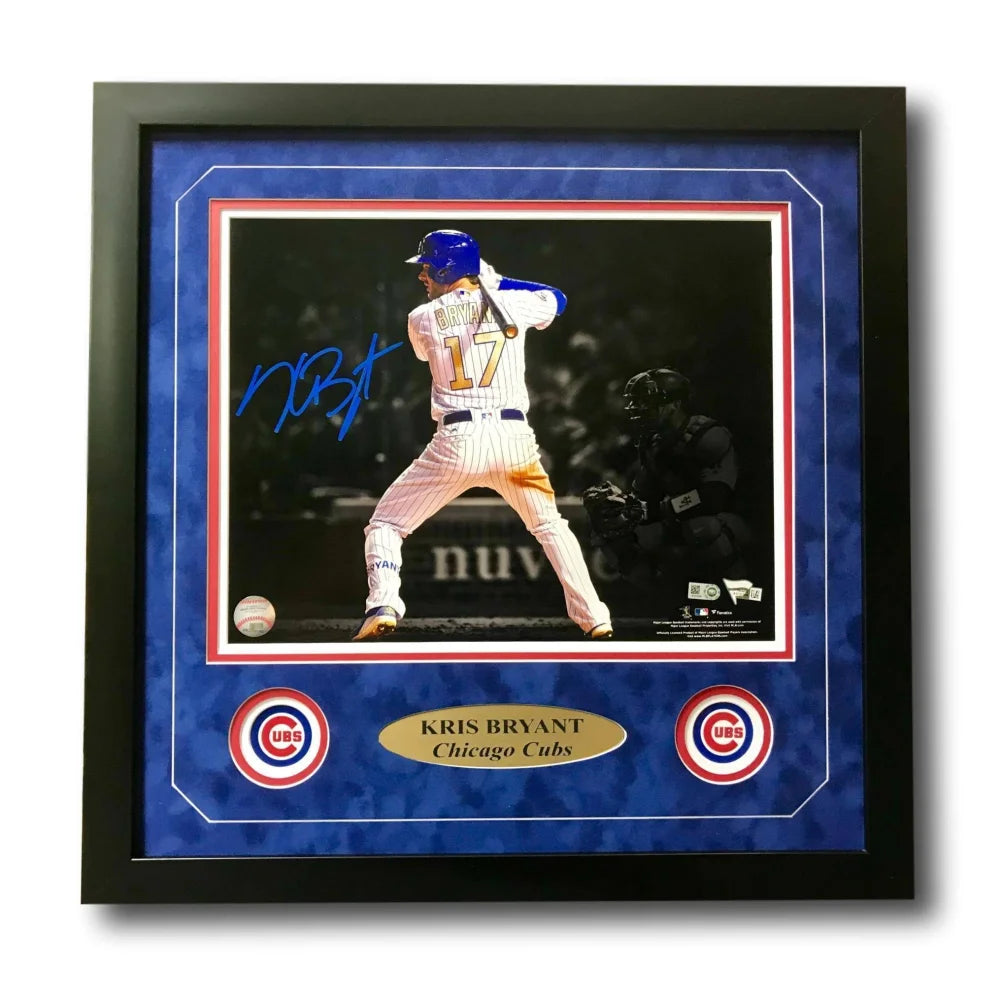 Kris Bryant Signed Chicago Cubs 11x14 Framed Photo with COA - MLB Autographed Memorabilia from World Series Champions | Perfect for Cubs Fans, Sports Collectors, and Man Cave Decor