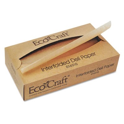 EcoCraft Interfolded Soy Wax Deli Sheets - 10 x 10 3/4 Inches, 500 Count per Box | Eco-Friendly Food Wrapping for Sandwiches, Bakery & Deli Items | Perfect for Restaurants, Cafes & Catering Services
