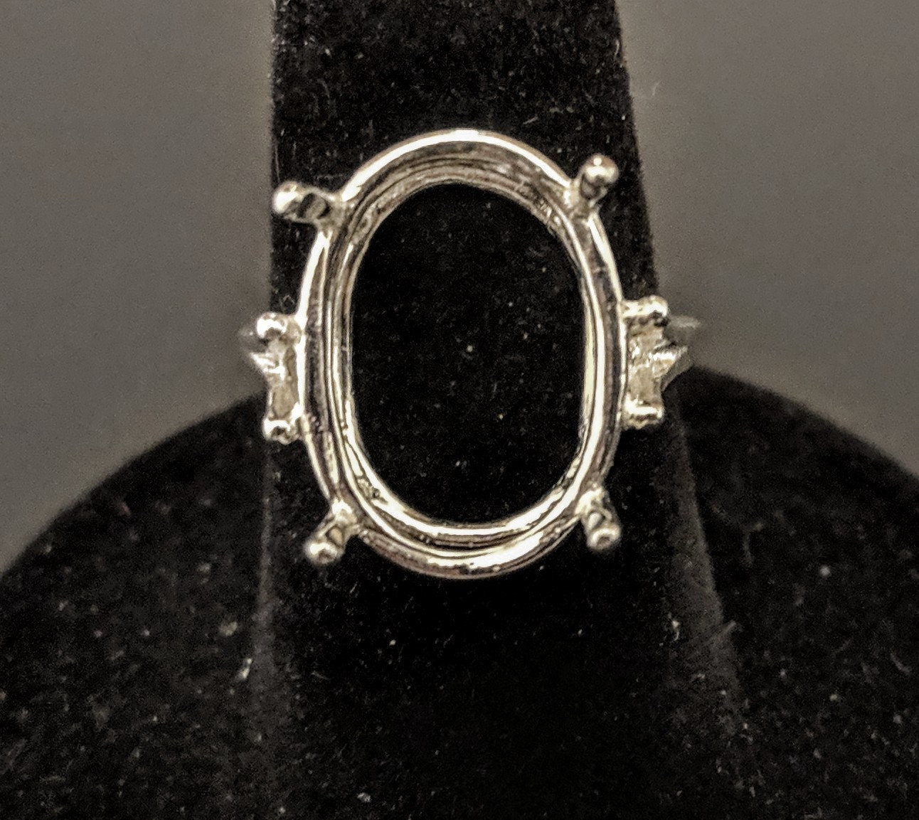 Sterling Silver or 14k Gold 7x5mm 20x15mm Oval Four Prong Ring Setting - Size 6, 7, 8 (163498/143498) - Perfect for Engagement Rings, Wedding Bands & Jewelry Making
