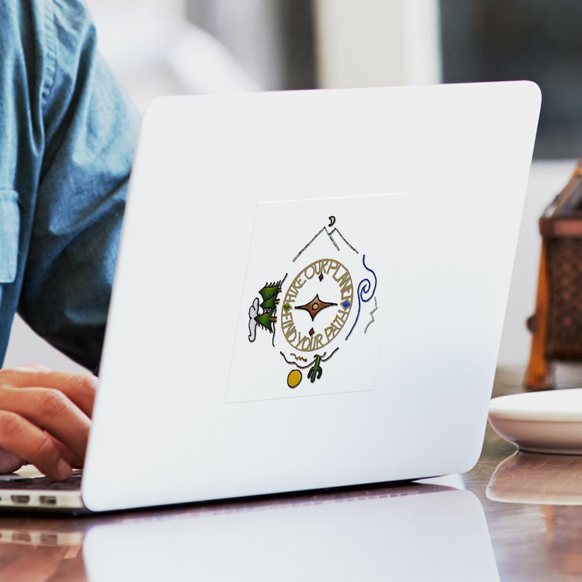 Hiker's Soul Compass Sticker - Waterproof Vinyl Decal for Cars, Laptops & Outdoor Gear | Perfect for Hiking Enthusiasts & Adventure Lovers
