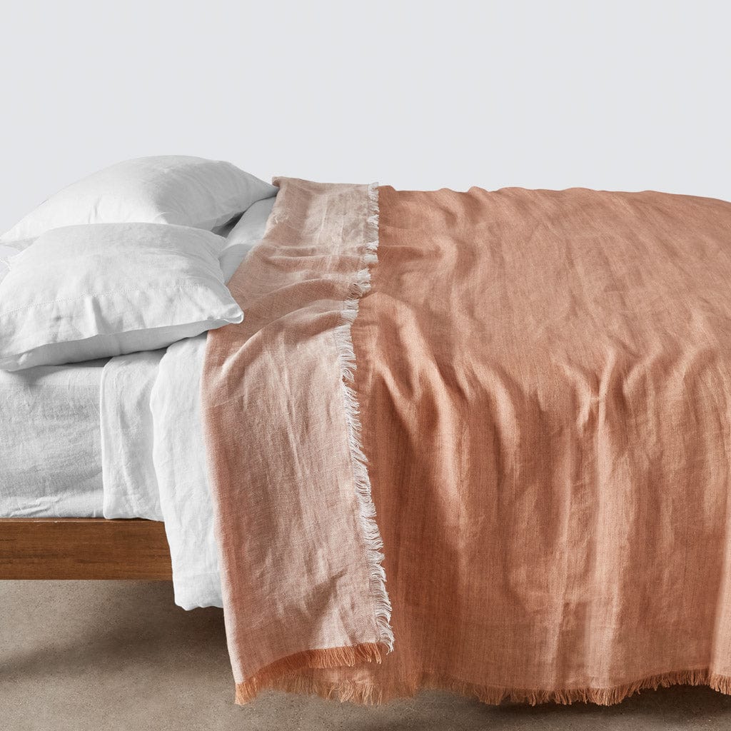 Premium Arya Linen Bed Blanket - Soft & Breathable All-Season Throw - Perfect for Bedroom, Sofa, and Outdoor Picnics