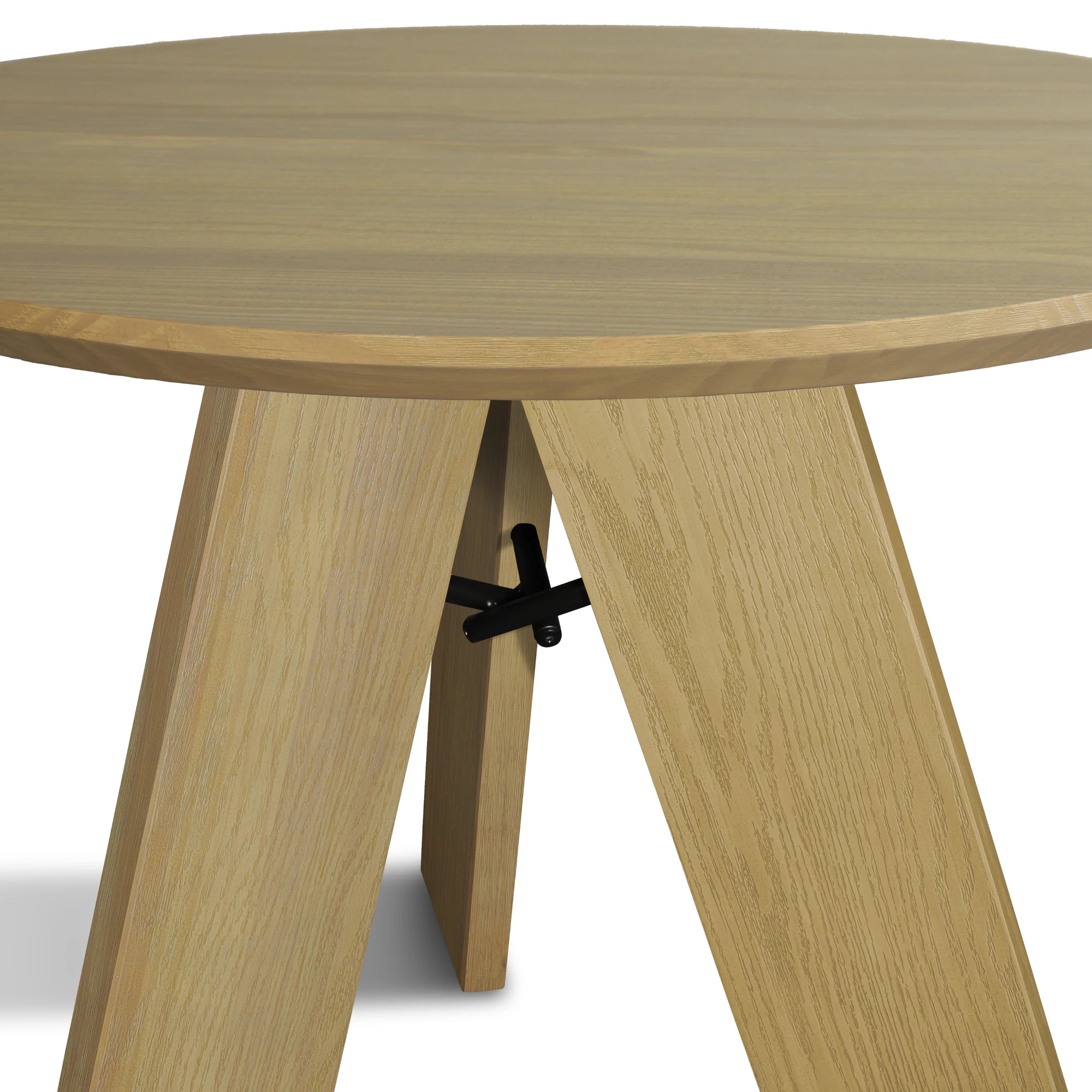 Stylish Cascais Round Dining Table - Modern Wooden Kitchen Table for 4-6 People | Perfect for Small Spaces, Breakfast Nooks & Cozy Family Meals
