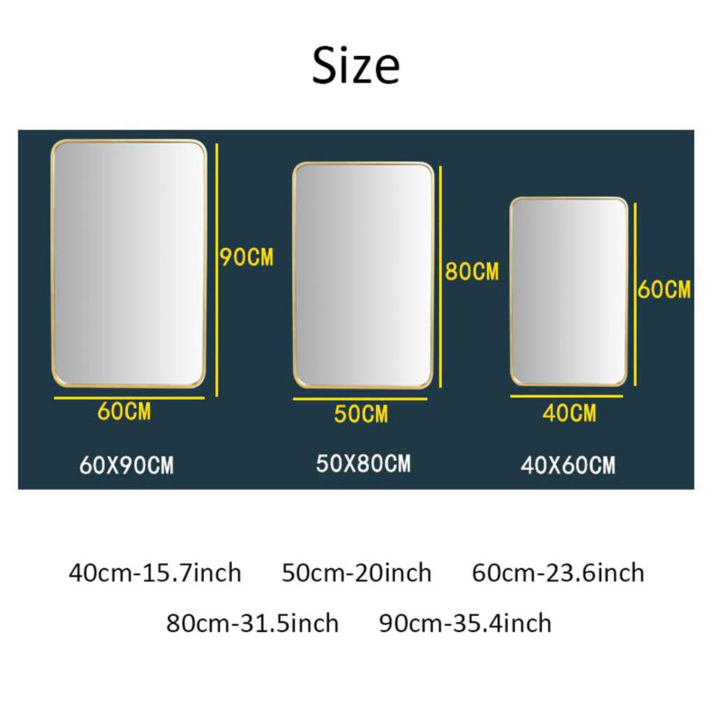 Modern Rectangular Wall Mounted Bathroom Mirror - Waterproof & Shatterproof, Stylish Home Decor for Entryway, Living Room, Washroom - Perfect for Vanity, Makeup & Home Decoration