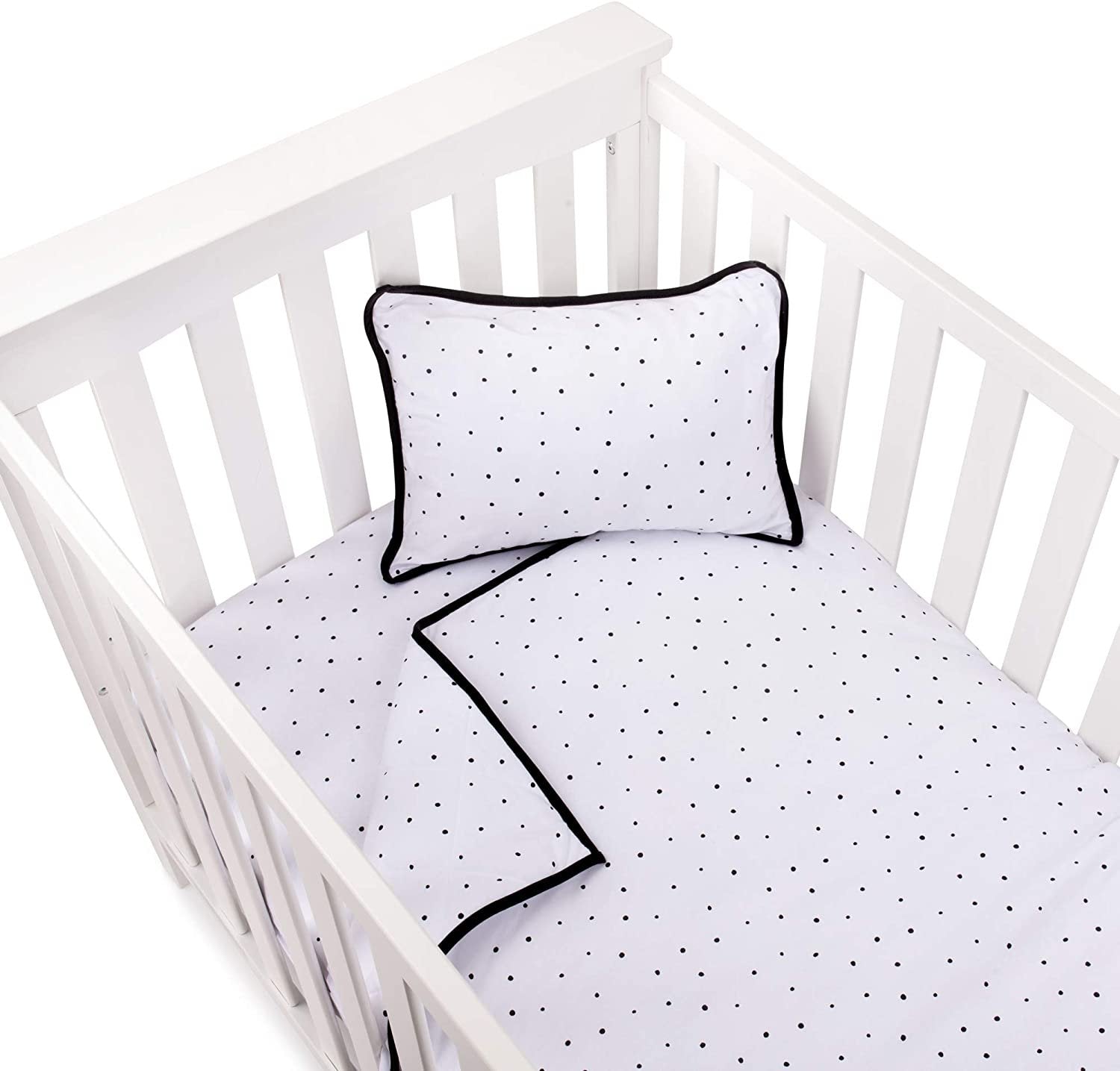 Ely's & Co. 4-Piece Baby Crib Bedding Set - Soft Crib Sheets, Fitted Crib Skirt, Breathable Crib Bumper - Perfect for Nursery, Newborn & Toddler Sleep Safety