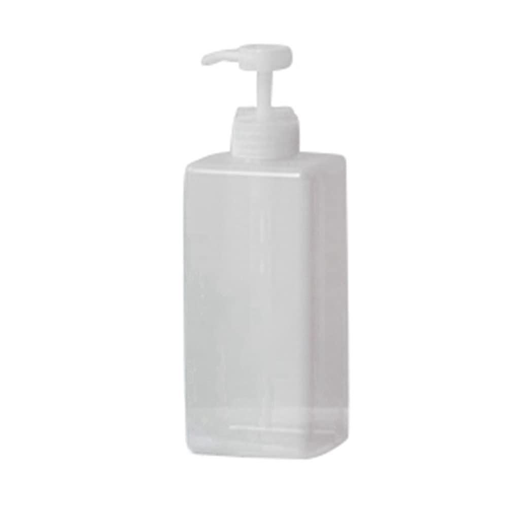 Ochine 1 Pack Refillable Square Plastic Pump Bottles - Clear Travel Shampoo & Lotion Containers with Dispenser for Body Wash, Moisturizer, Face Cream | Perfect for Travel, Gym & Home Organization