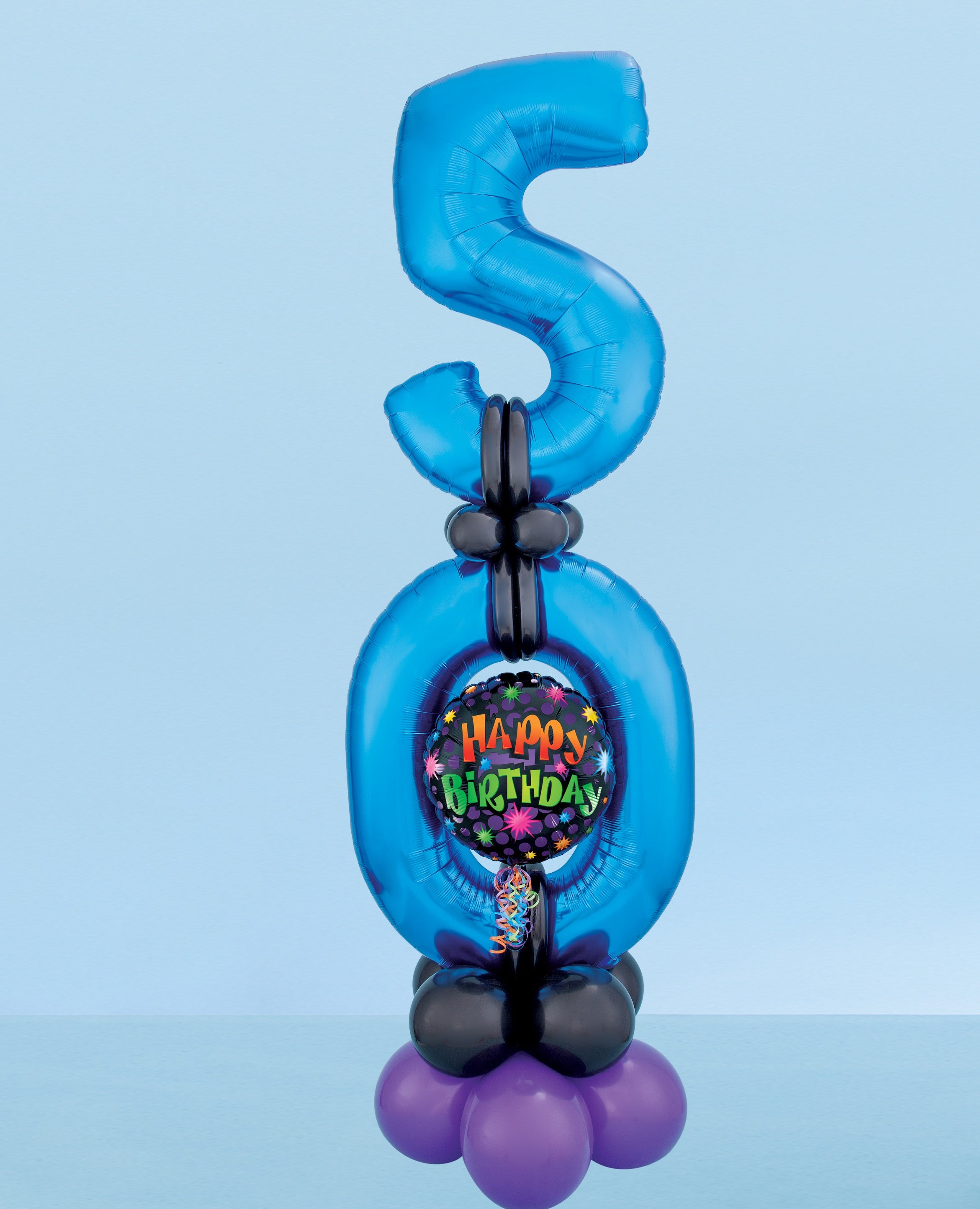 Happy Birthday Balloon Tower Kit - Giant 5ft Balloon Stand for Parties, Baby Showers & Celebrations - Perfect for Birthday Decorations, Wedding, Anniversary & Graduation Events