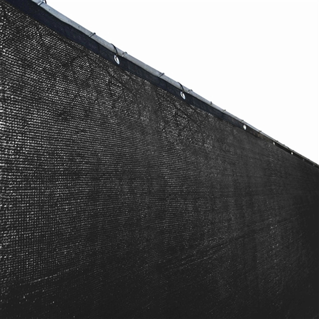 ALEKO 6x150ft Black Privacy Fence Screen with Grommets - Heavy Duty Mesh Fabric for Backyard, Patio & Pool Privacy Protection