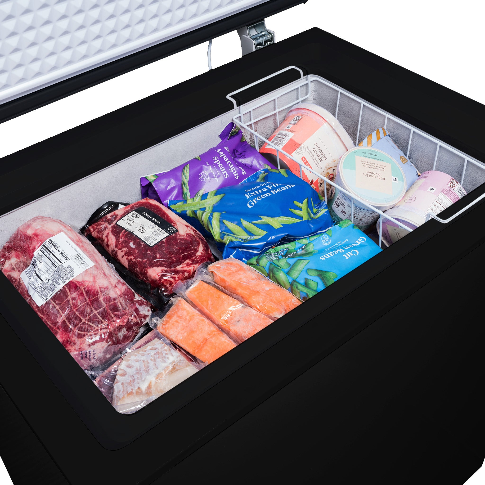 Newair® 5 Cu. Ft. Mini Deep Chest Freezer - Energy Efficient Compact Freezer for Home, Garage, or Basement - Perfect for Frozen Food Storage, Meal Prep & Bulk Buying (Black)