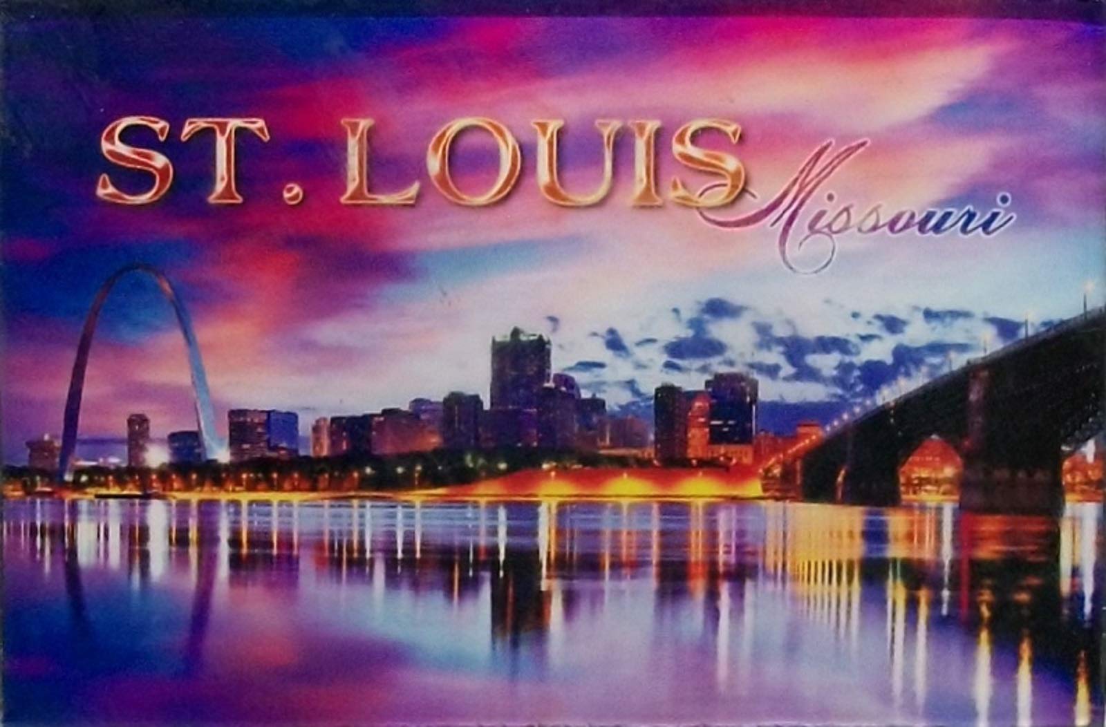 Saint Louis River Front Missouri Souvenir Glass Fridge Magnet - Perfect for Collectors, Travel Memories & Kitchen Decor