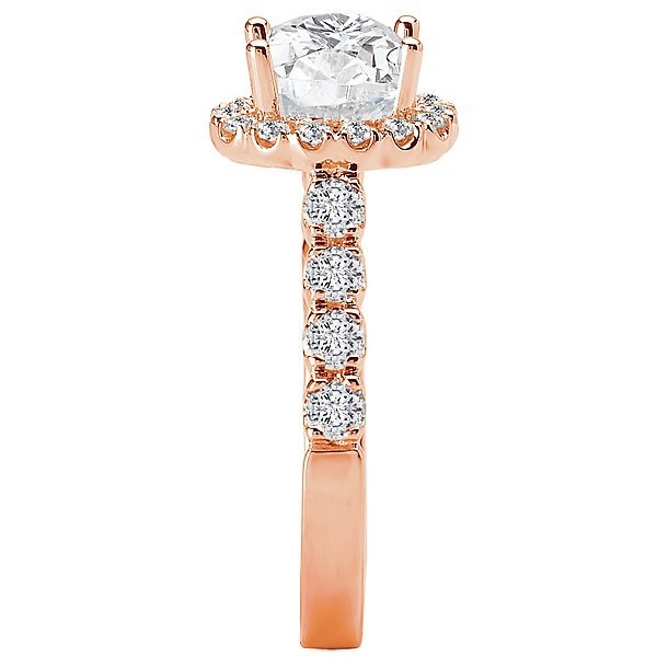 14KT 3/4 CTW Diamond Oval Halo Engagement Ring Setting for 1 CT Oval Cut Center Stone - Perfect for Proposals, Anniversaries & Special Occasions