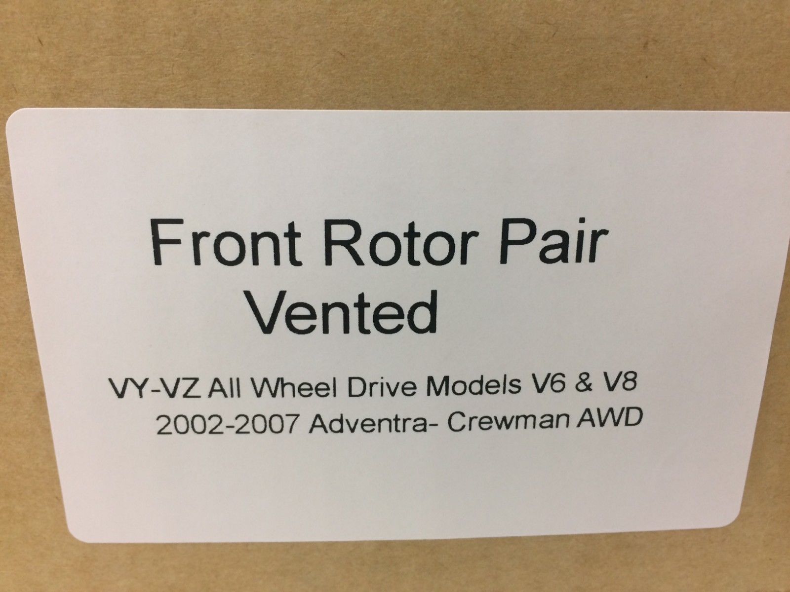 Genuine Holden VY VZ AWD Front Vented Brake Rotors Pair - Compatible with V6 & V8 Engines - Perfect for Performance Upgrades & Daily Driving
