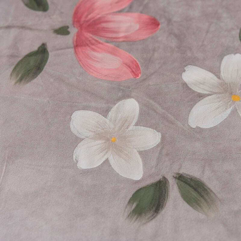 Astor Rideaux Warm Flower Hand Printed Blackout Curtains - Purple | Thermal Insulated Drapes for Bedroom & Living Room | Noise Reducing Window Treatments for Home Decor